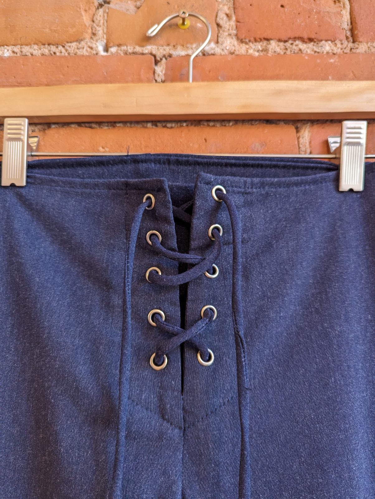 1990s Pelican Cove Blue Lace-Up Pants