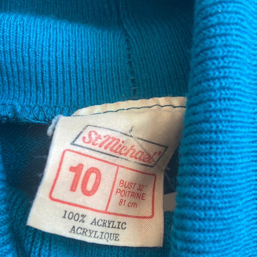 St.Michael Teal Turtleneck Sweater