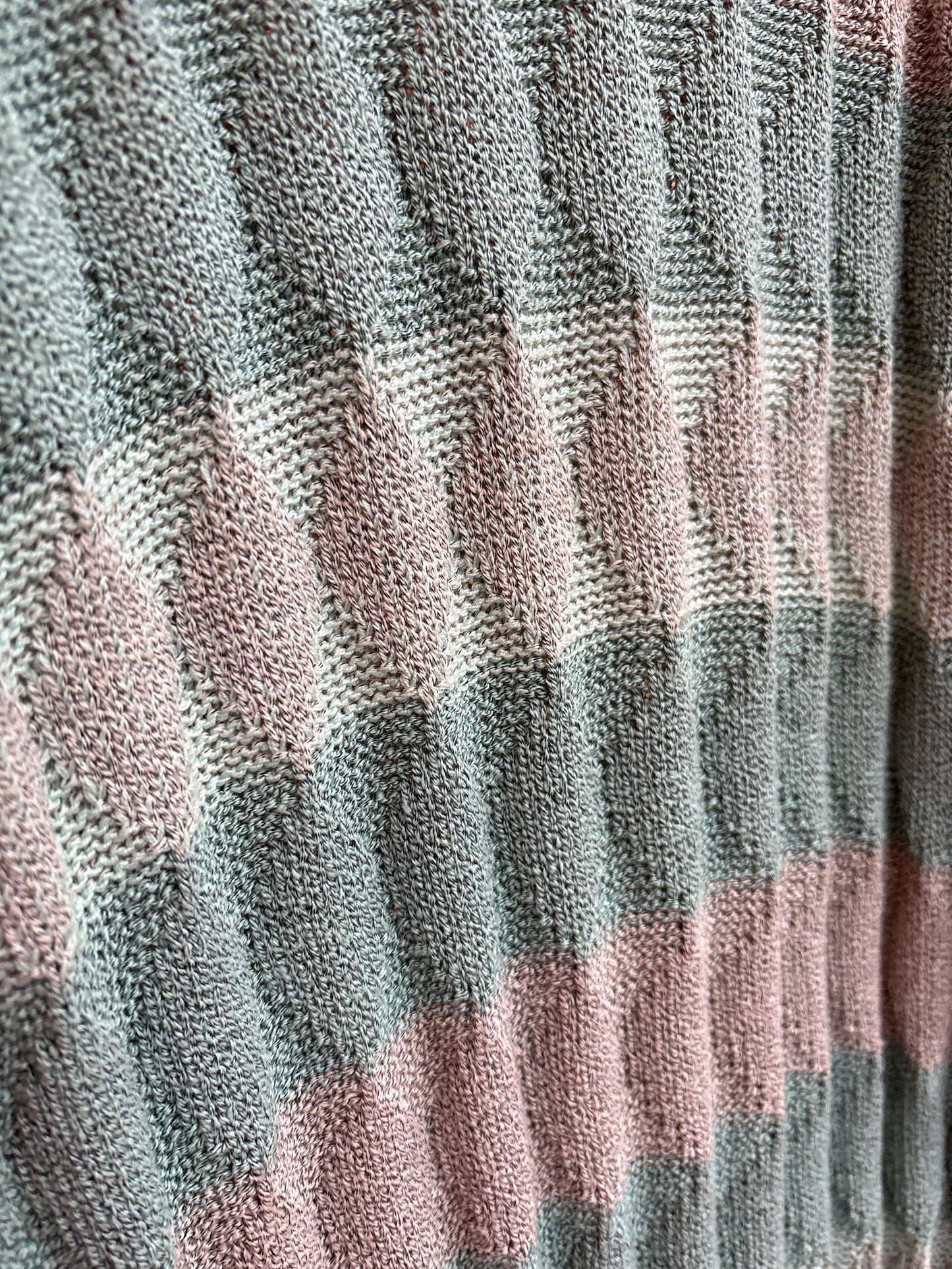 Deadstock Seafoam & Grey Textured Sweater