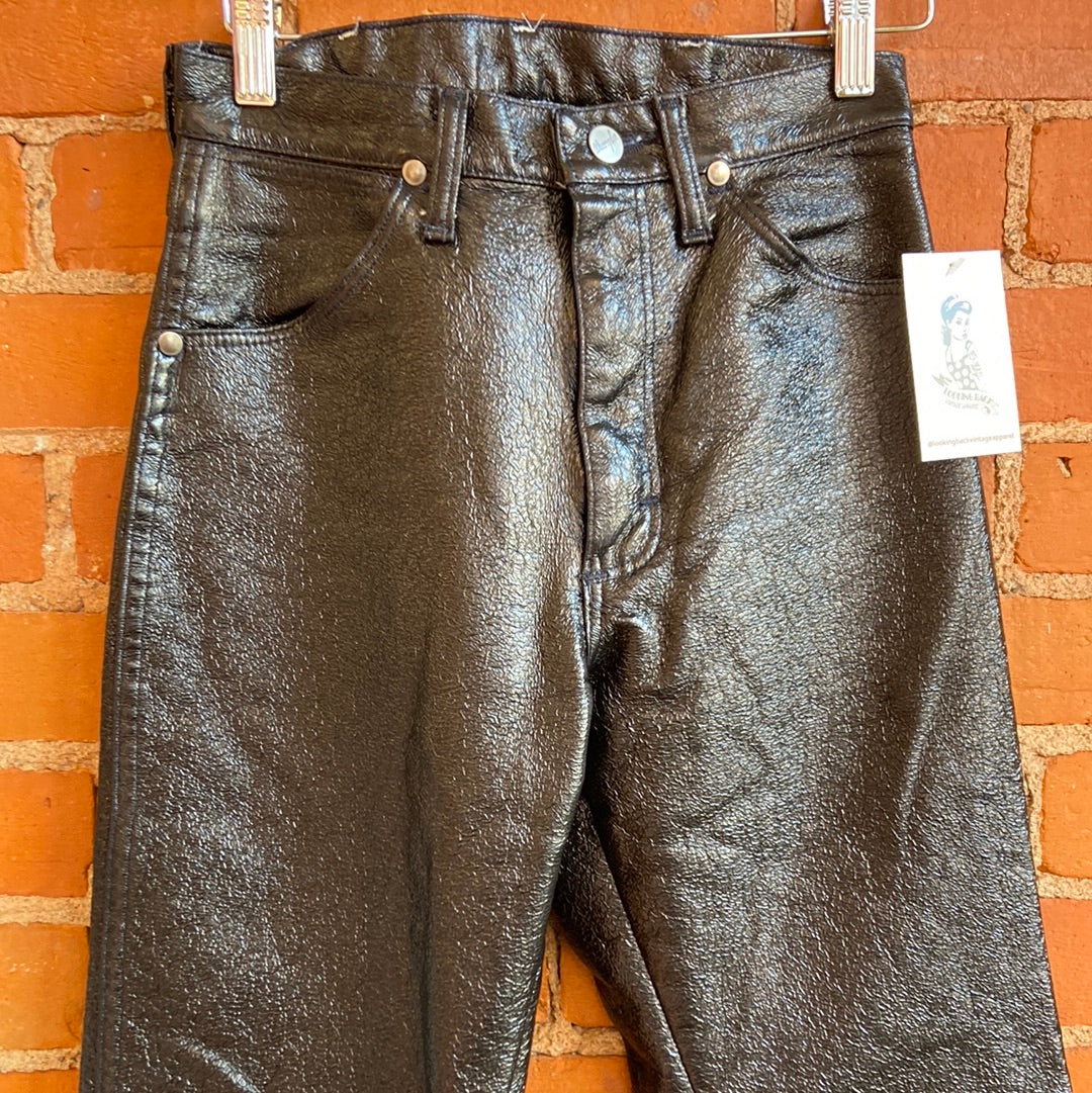 Wrangler Faux Leather Black Pants