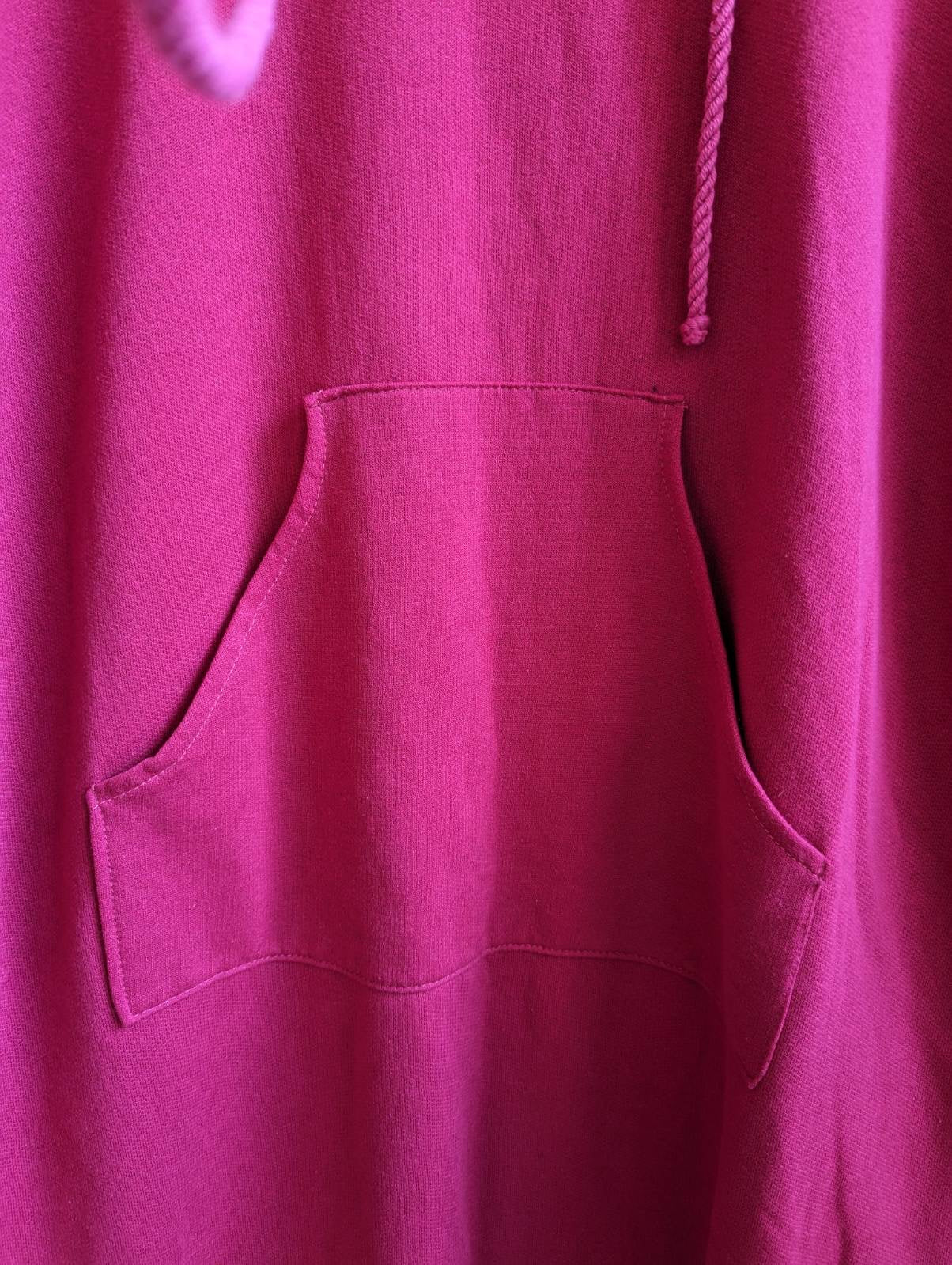 1980s Hallmark Raspberry Pink Sweatshirt Dress