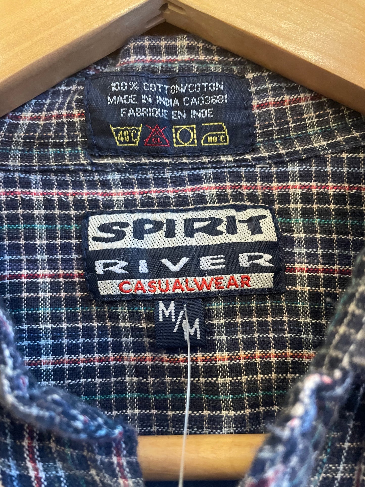 90’s Multi Color Plaid Button up Top