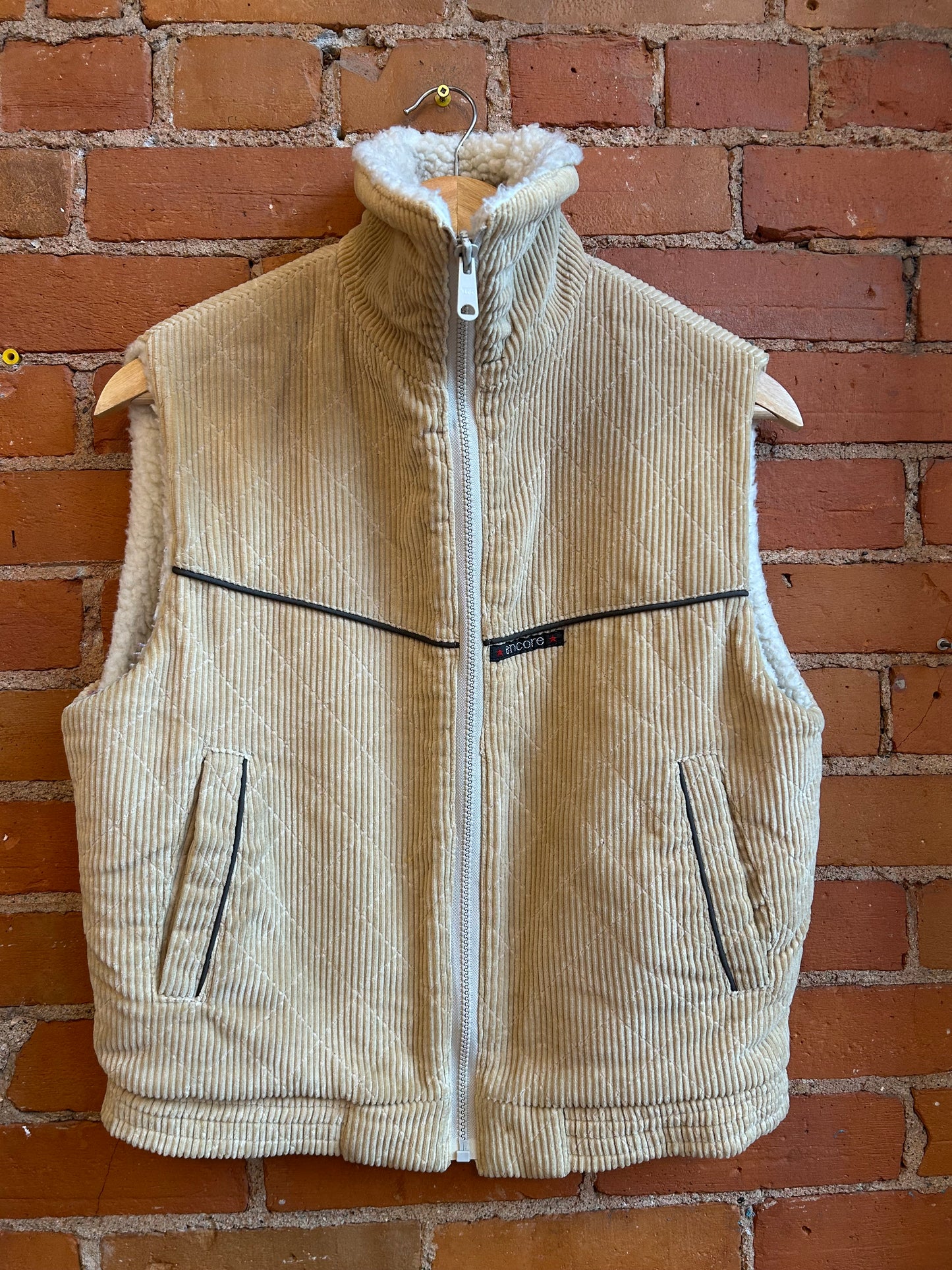 80's Sherpa corduroy vest