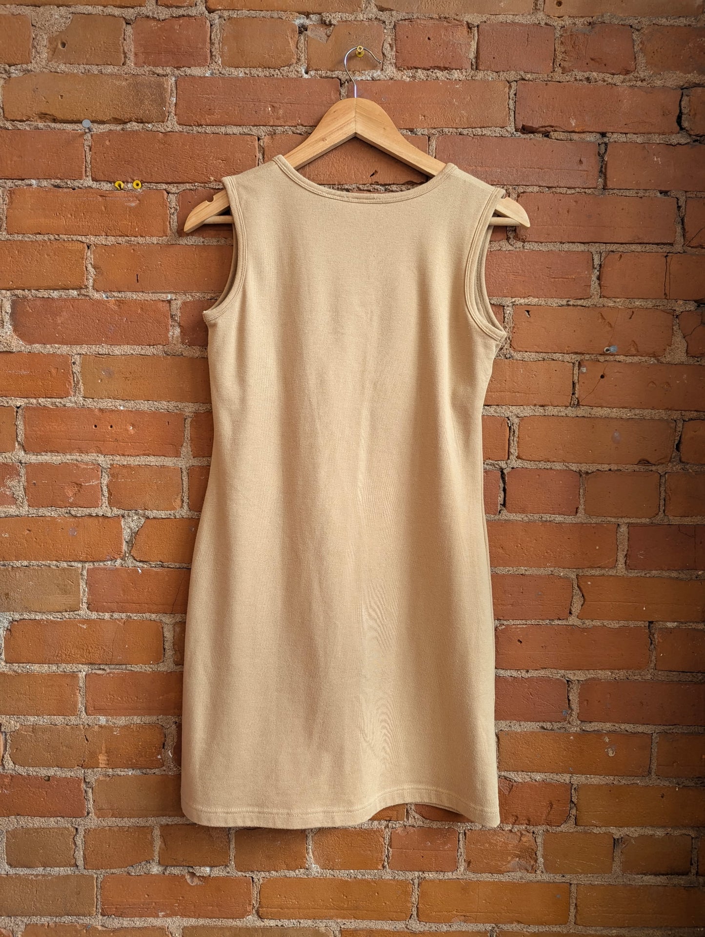 Y2K 725 Originals Tan Mini Dress With Lace Up Detail