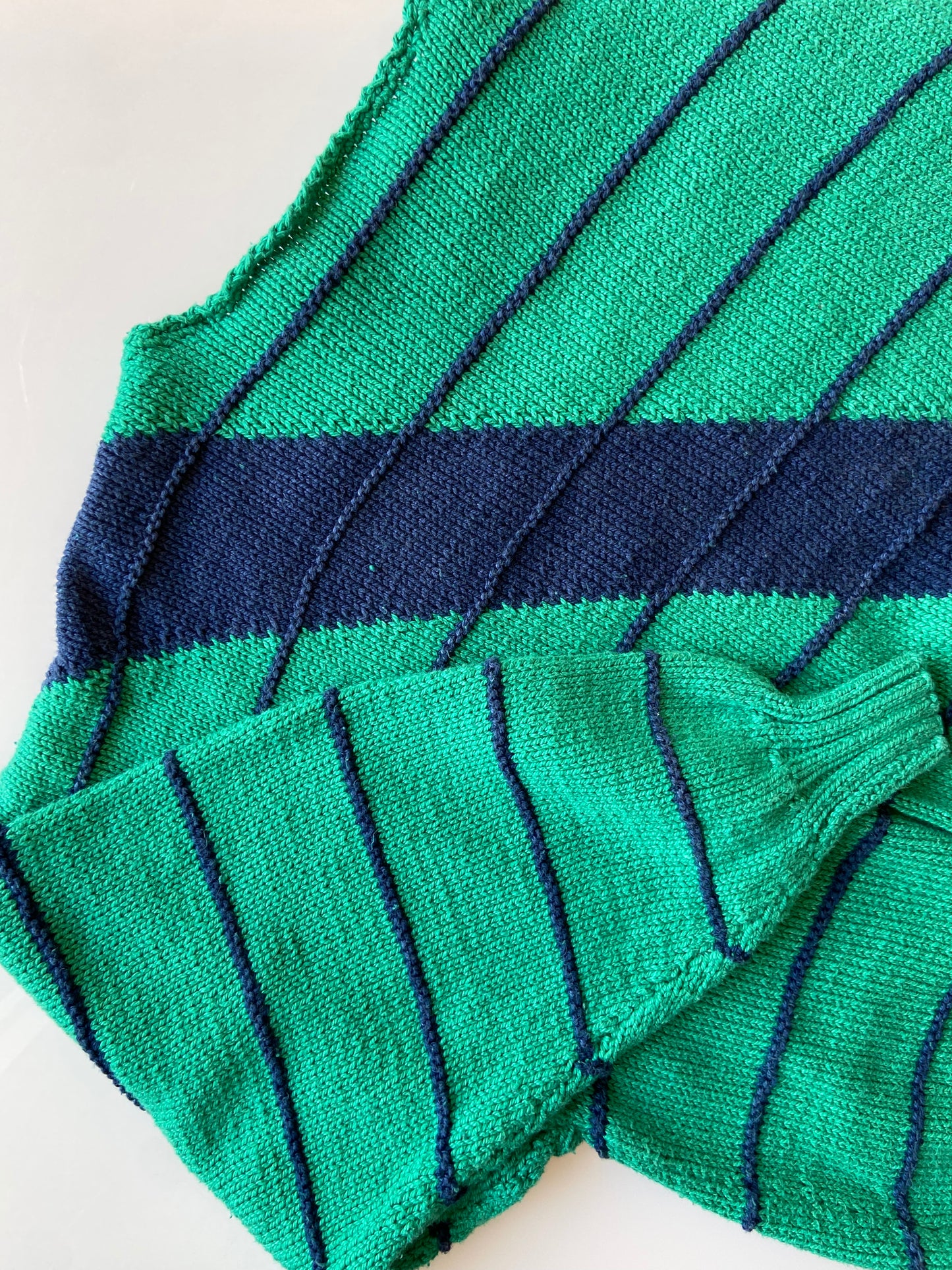 Green & Navy 80's Sweater