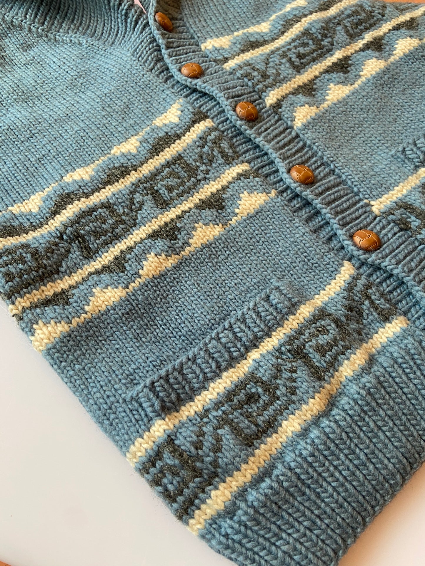 Blue Mary Maxim Sweater