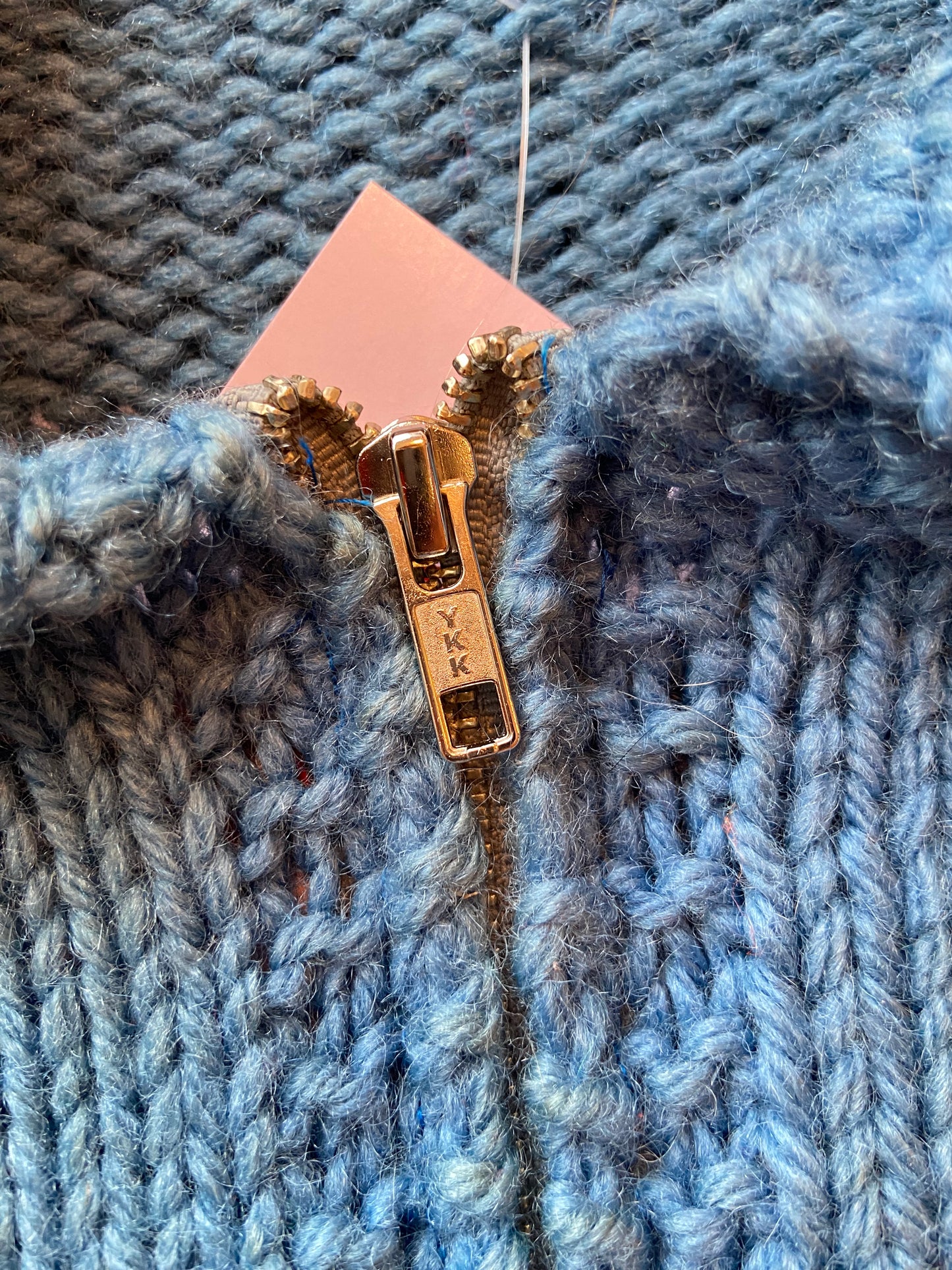 Blue Mary Maxim Knit Hockey Sweater