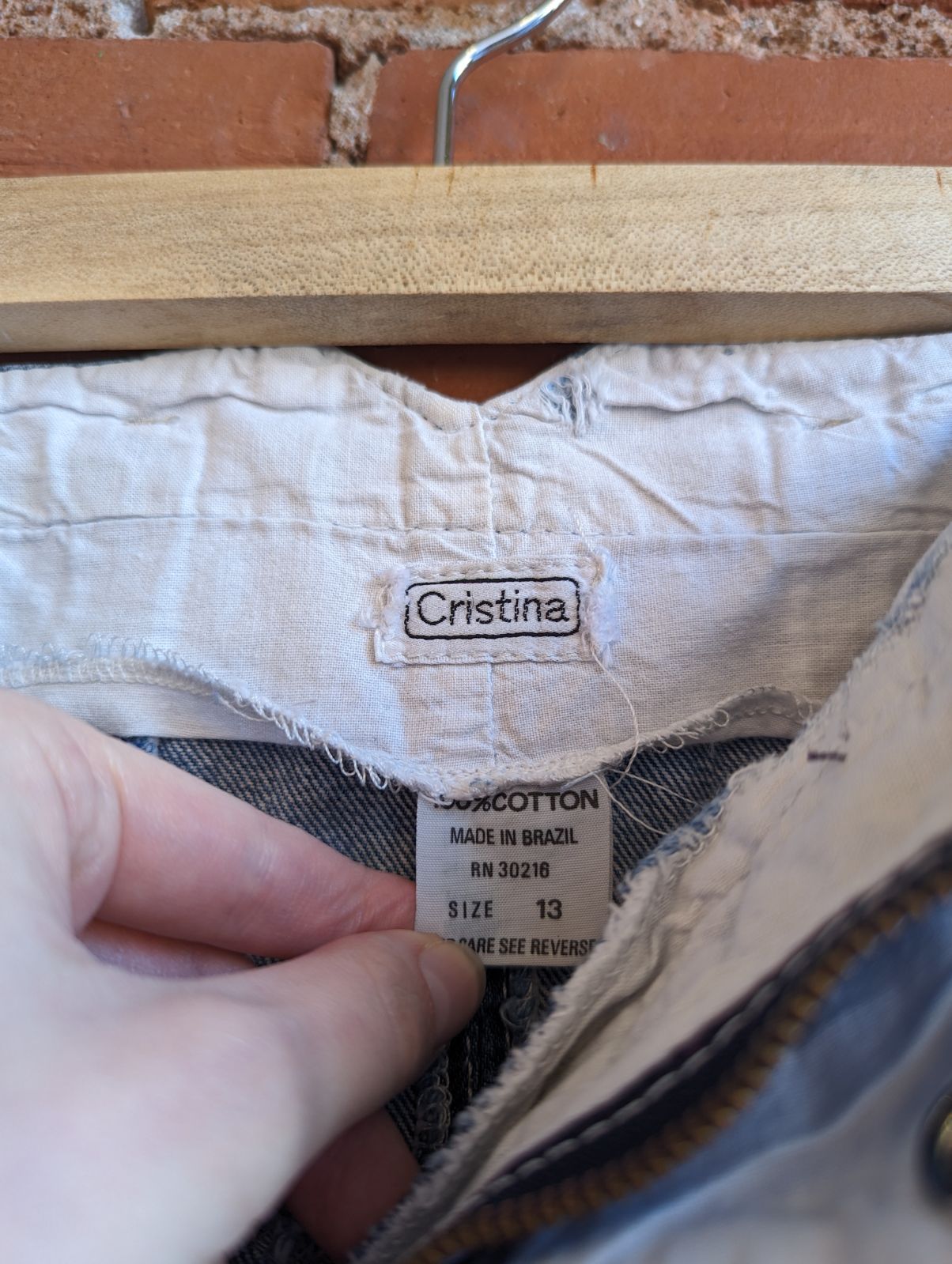 1980s Christina Denim Mini Skirt