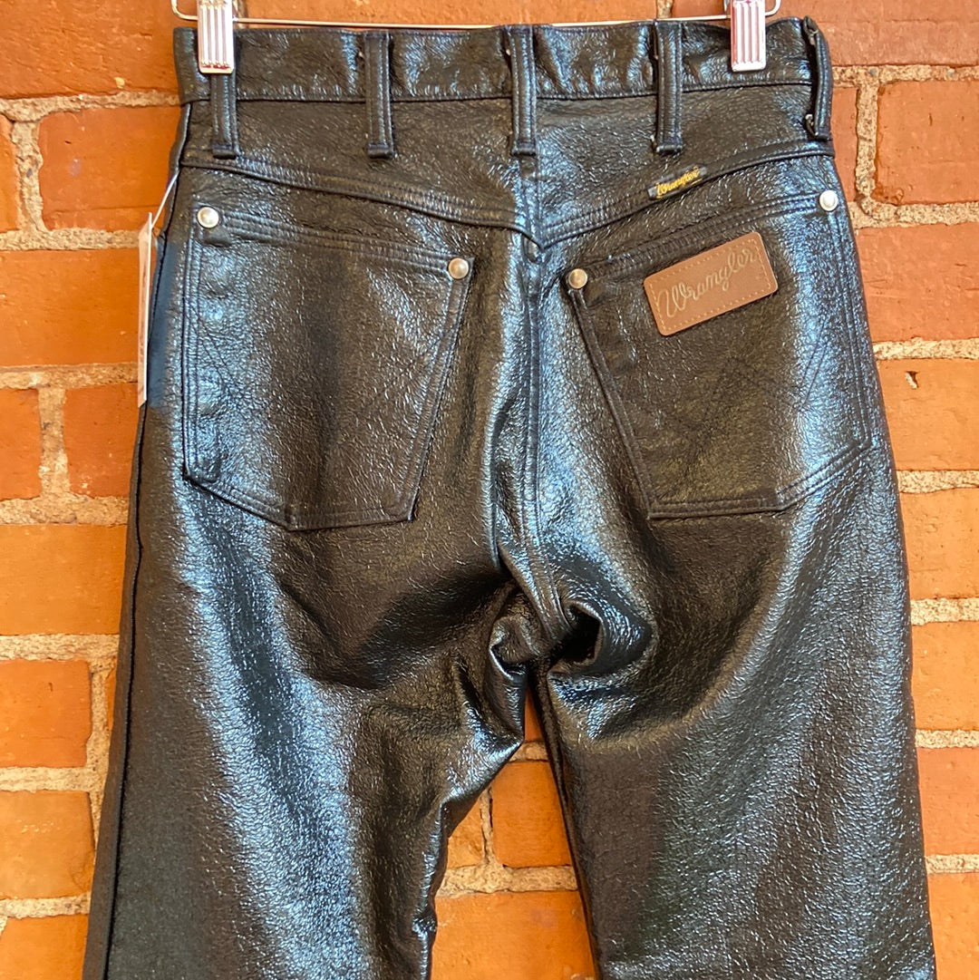Wrangler Faux Leather Black Pants