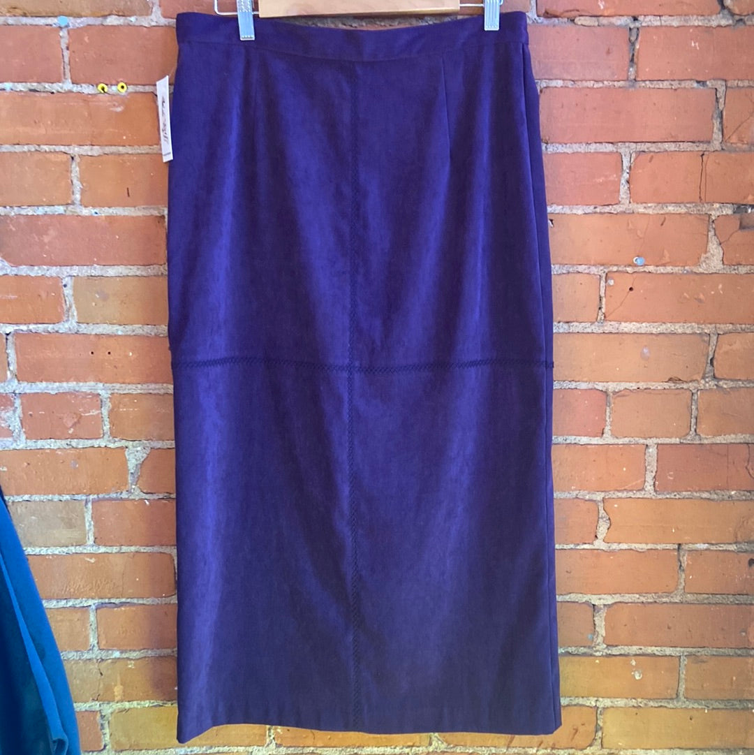 Maxi Suede Style Purple Skirt