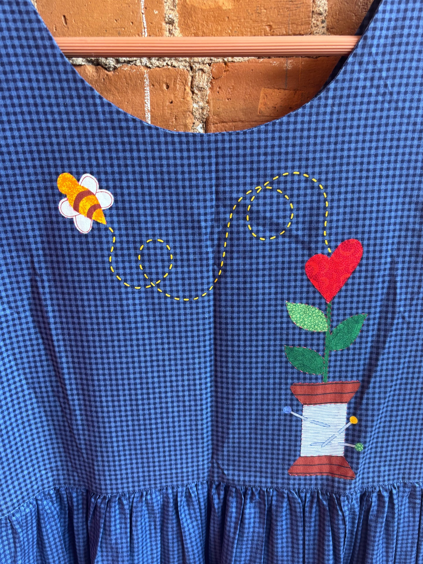 Homemade Cottagecore Sewing Print Dress