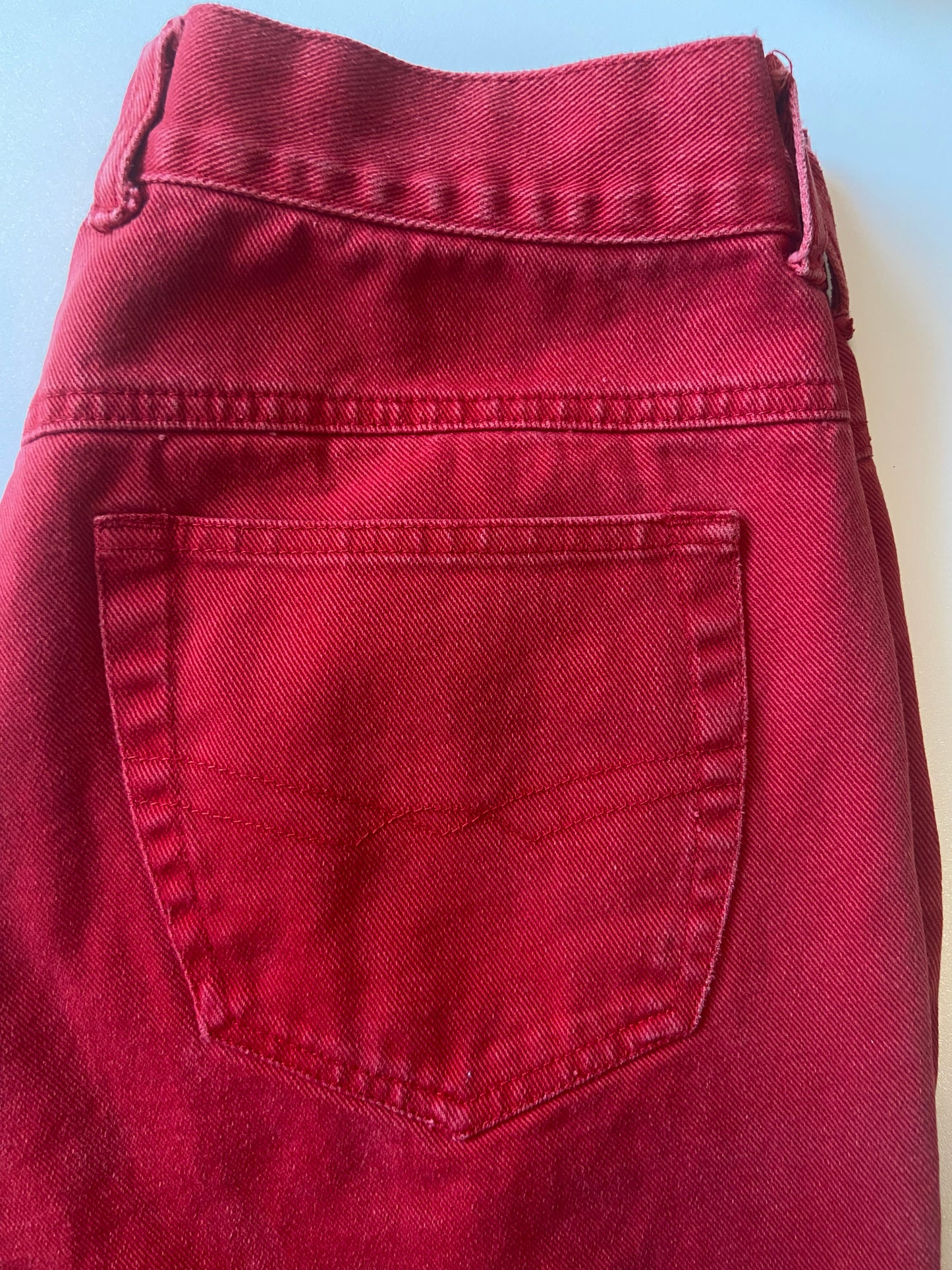 Cherry Red Mom Jeans