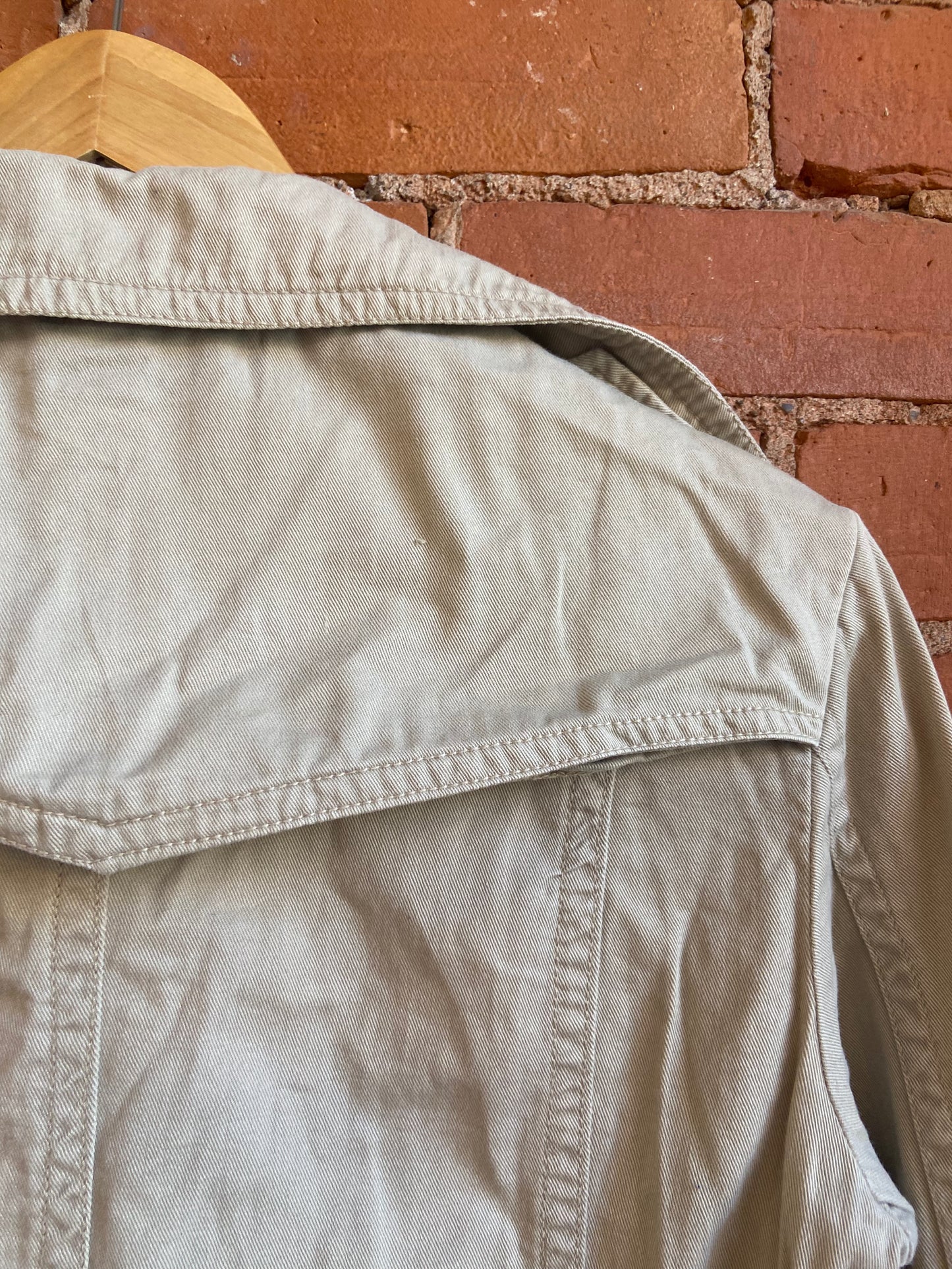 Y2K Seduction Tan Double-Breasted Longline Trenchcoat