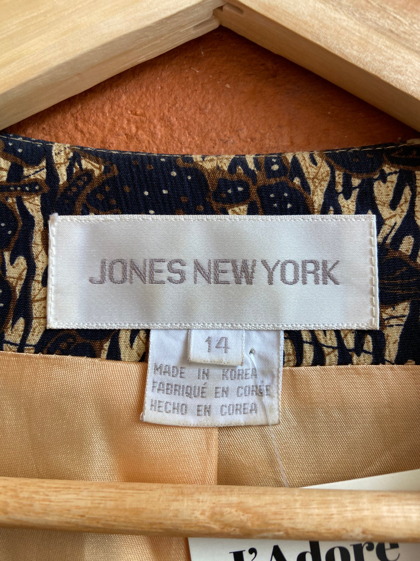 Jones New York Batik Pattern Blazer