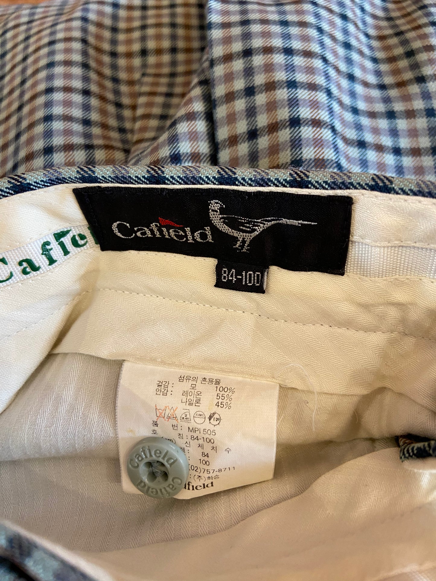 Cafie Cafield Plaid Trouser