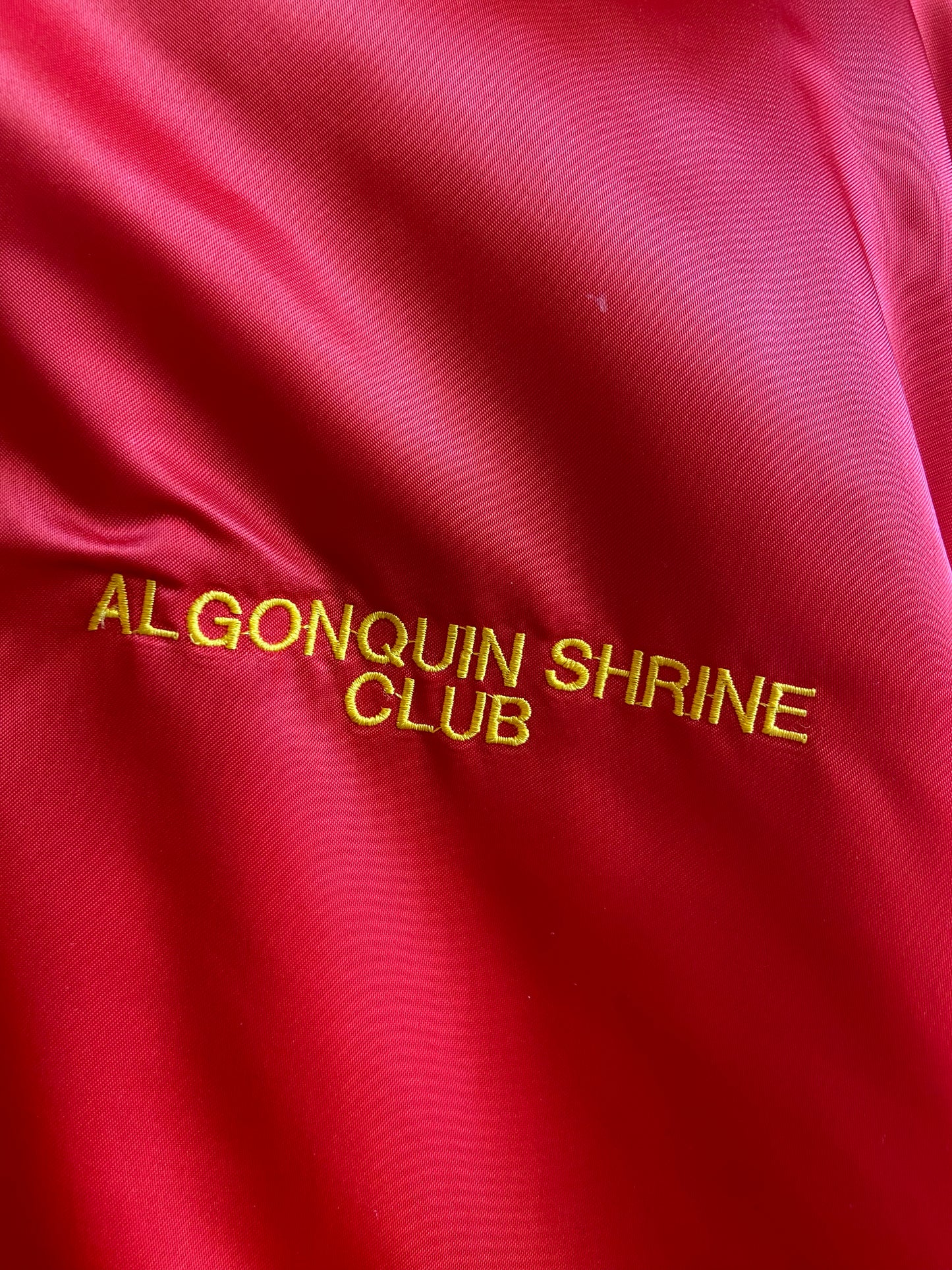 Shriners Red Satin Crew Jacket