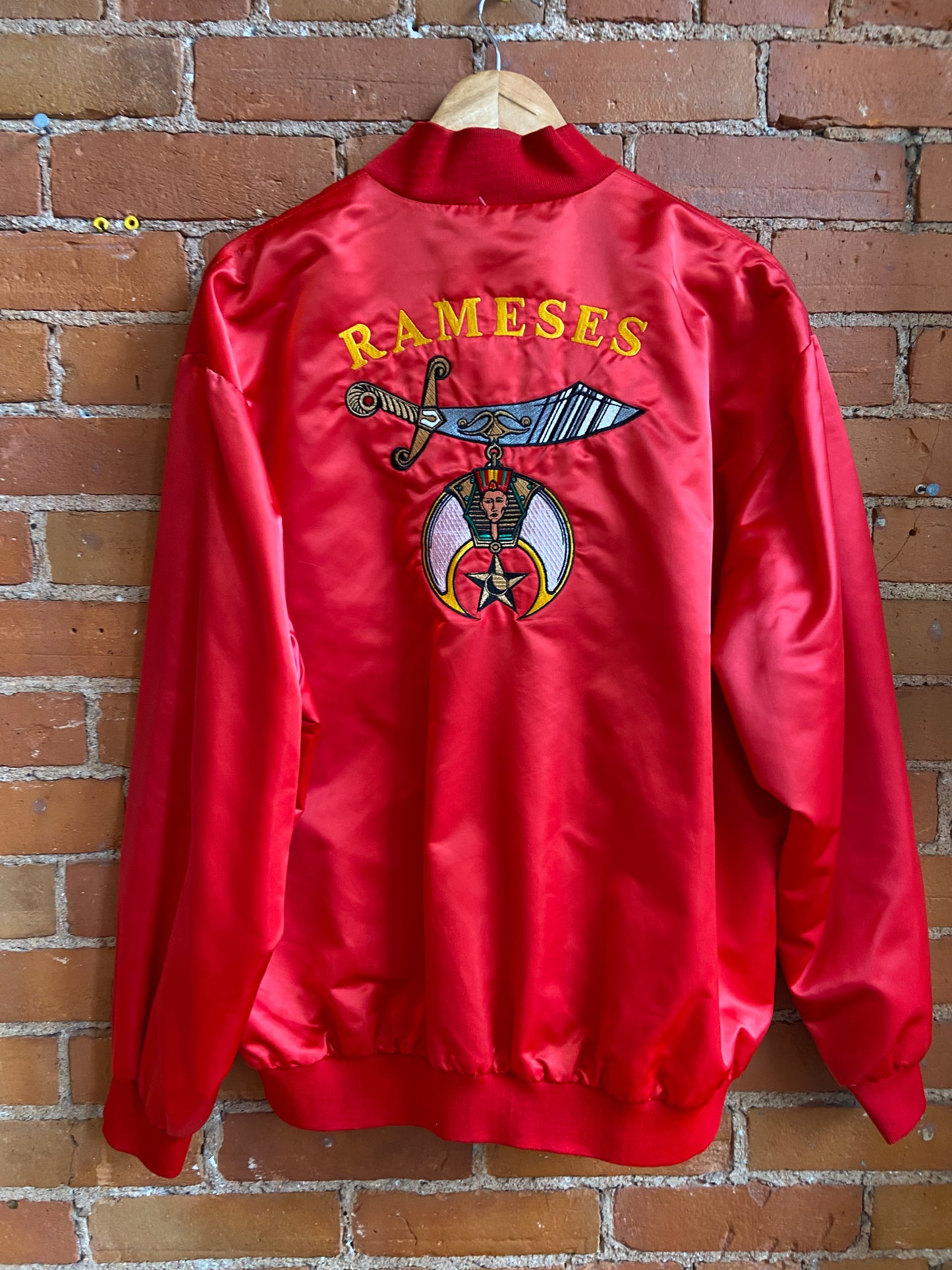Shriners Red Satin Crew Jacket