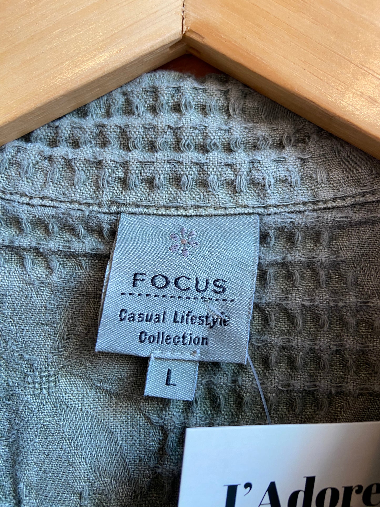 Focus Button Up Vest Dusty Green