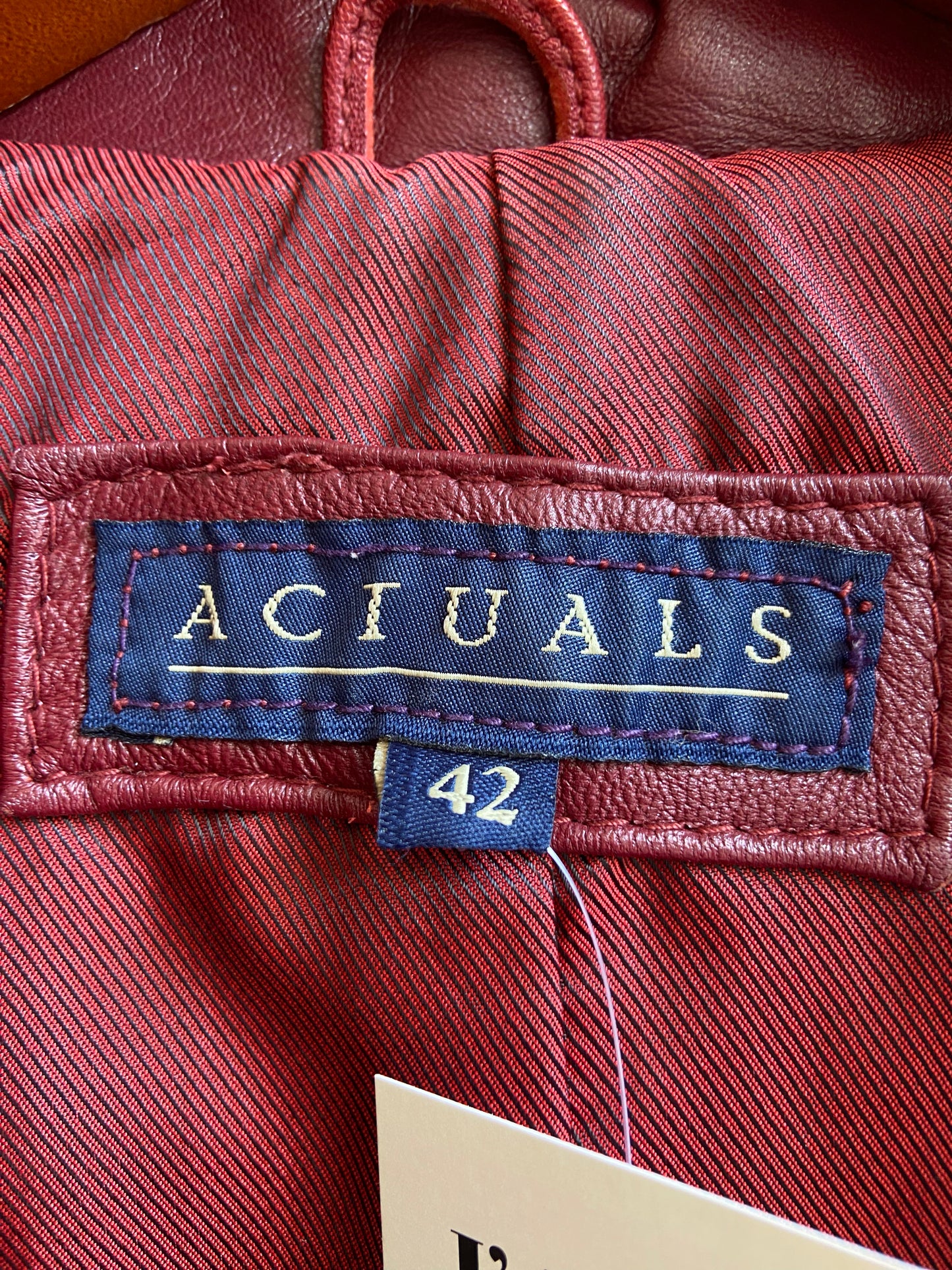 Maroon Leather Car Coat