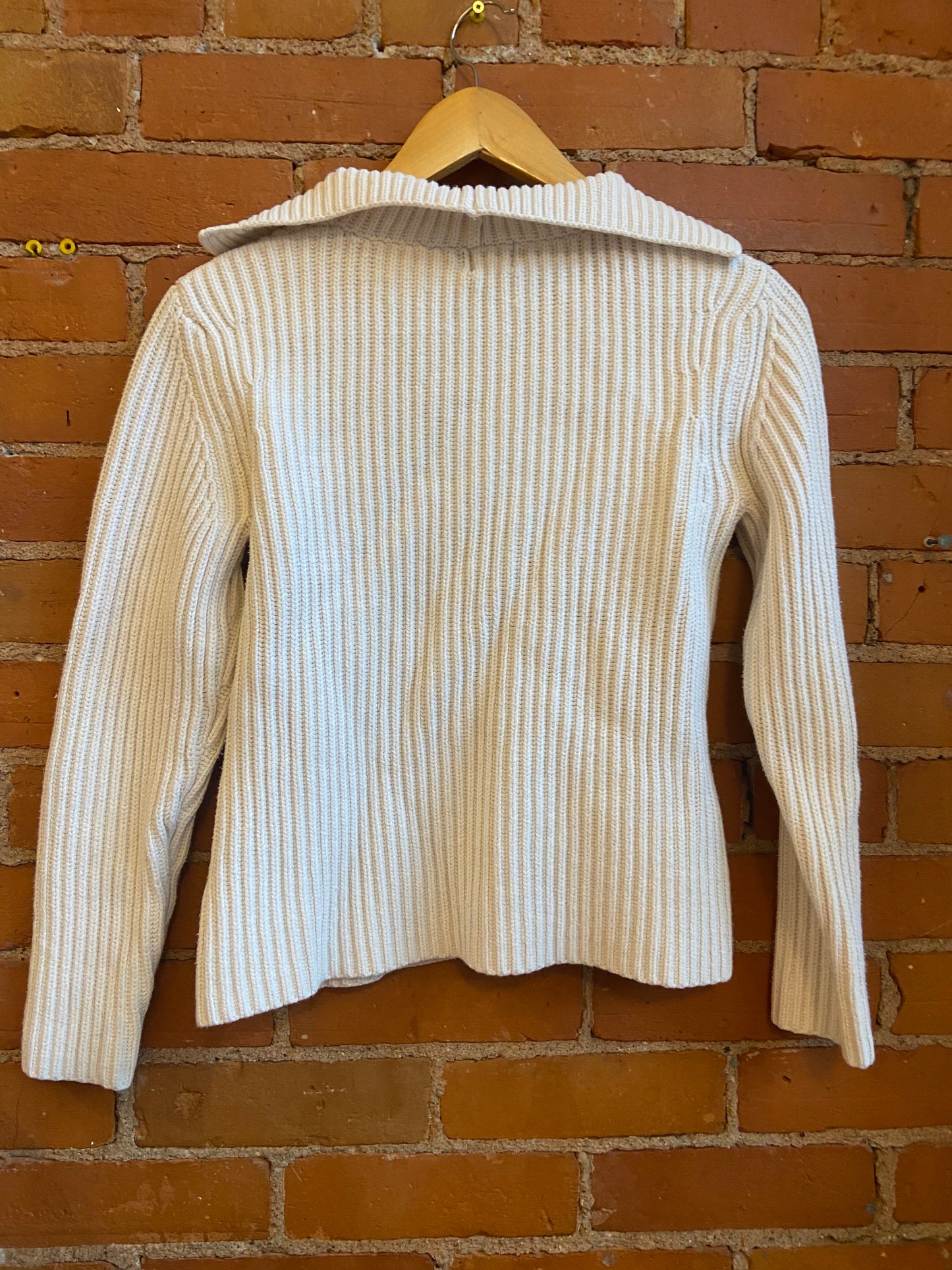 Off-White Collared Cotton Sweater
