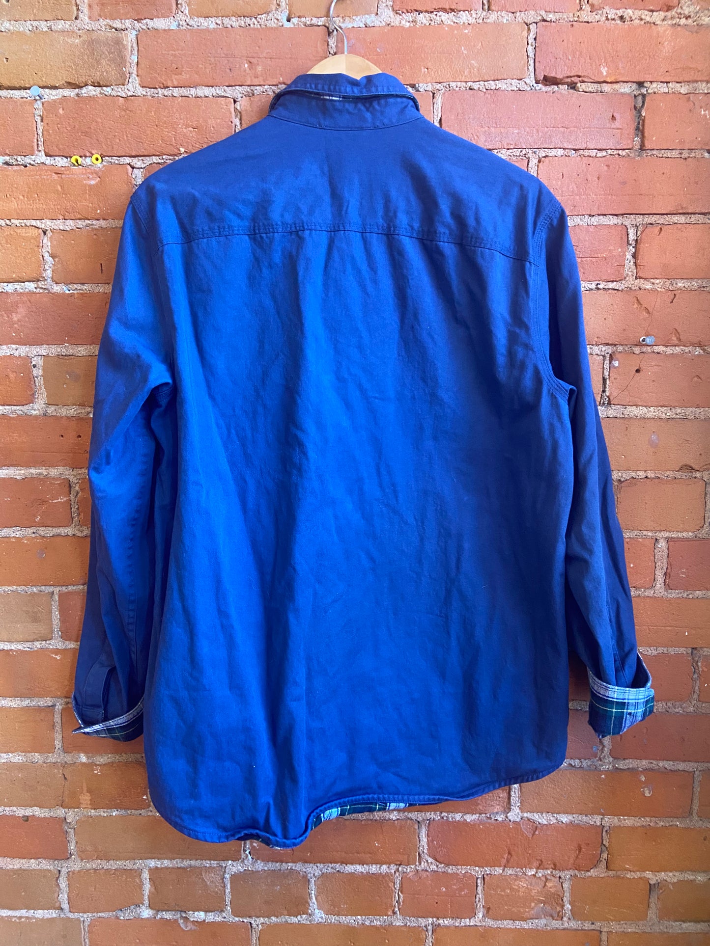 Navy LL Bean Button Up Work Shirt