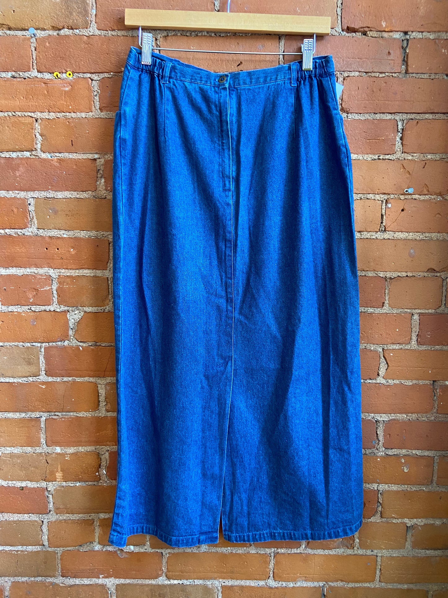 90s Embroidered Denim Maxi