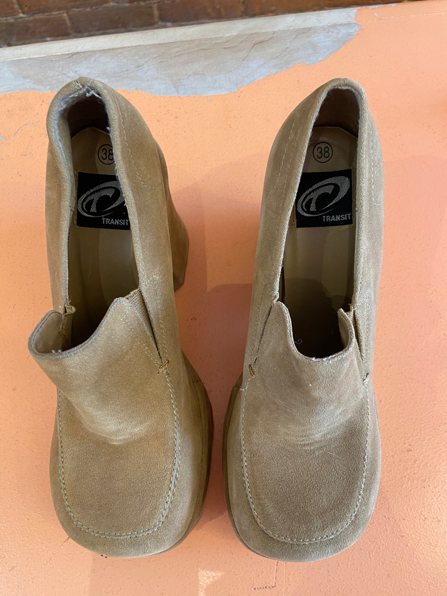 90s Suede Wedge Bootie