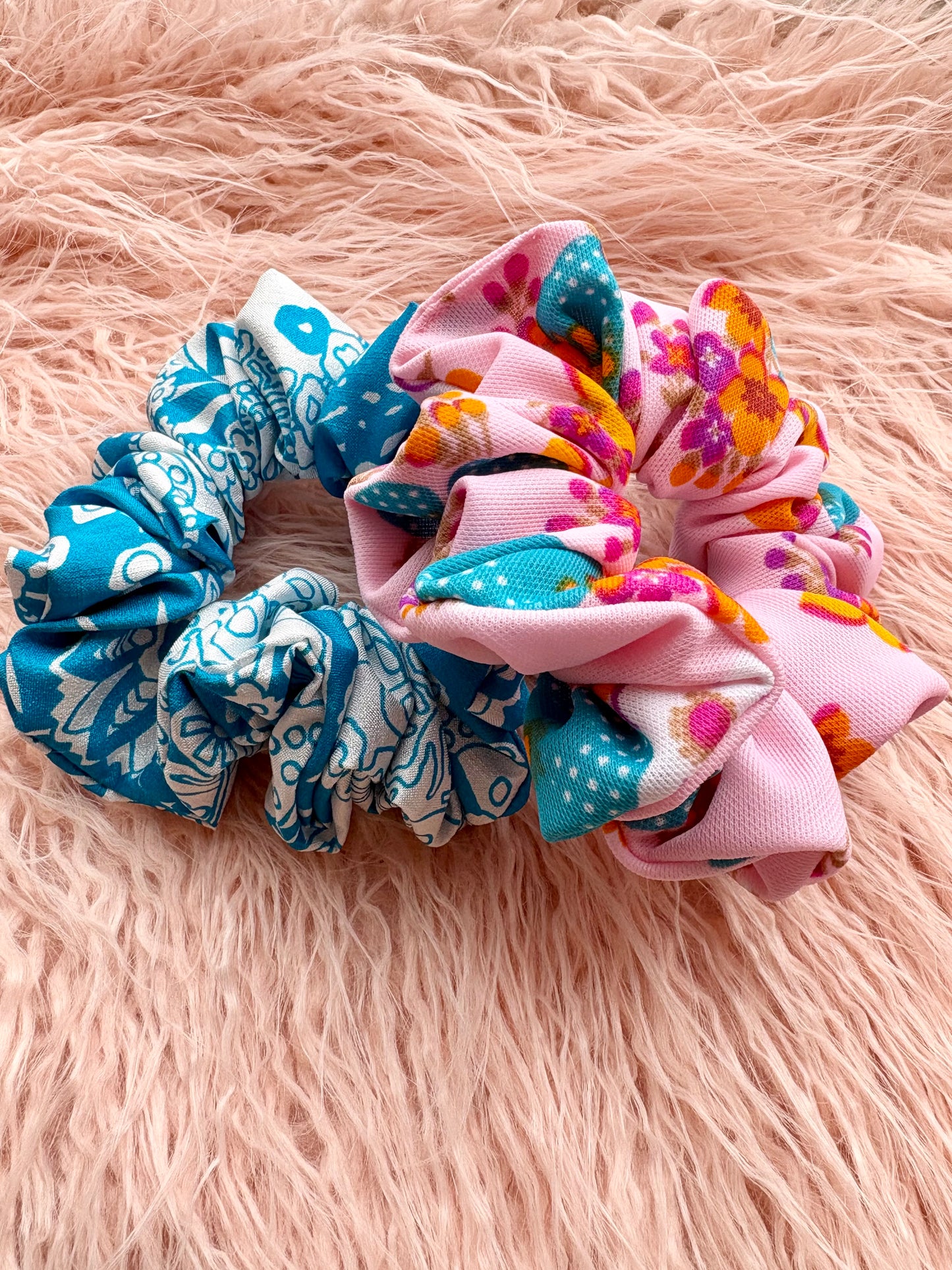 Vintage Fabric Scrunchie