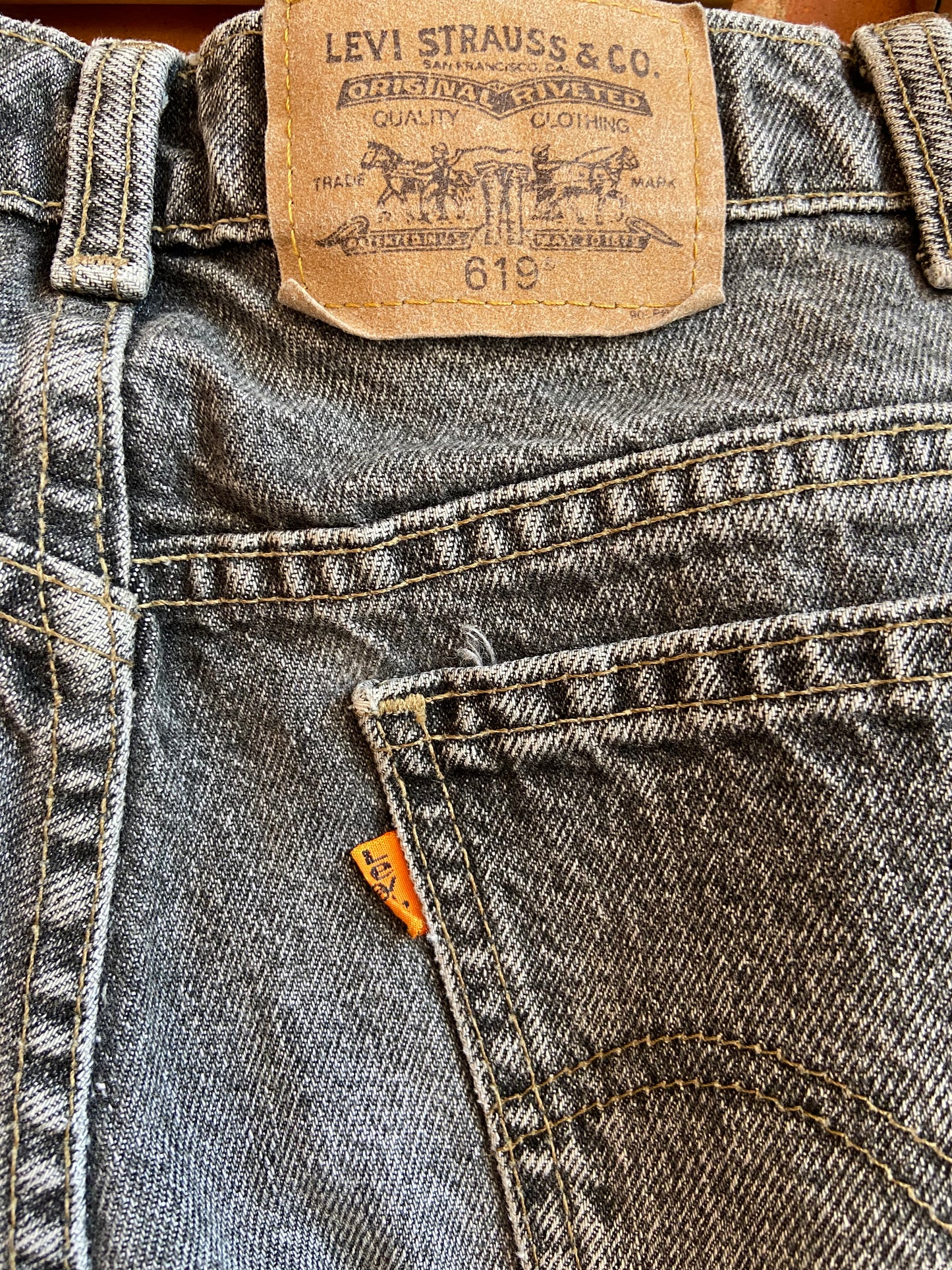 Grey Wash Orange Tab Levi’s Denim