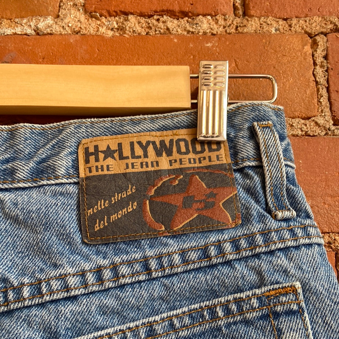 1990s Hollywood Light Wash Denim Shorts