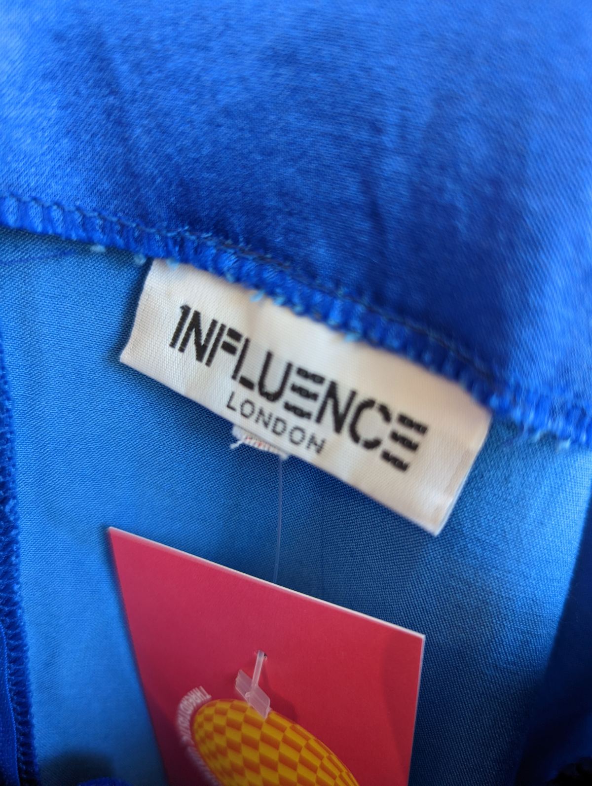 1990s Influence London Blue Shimmery Dress