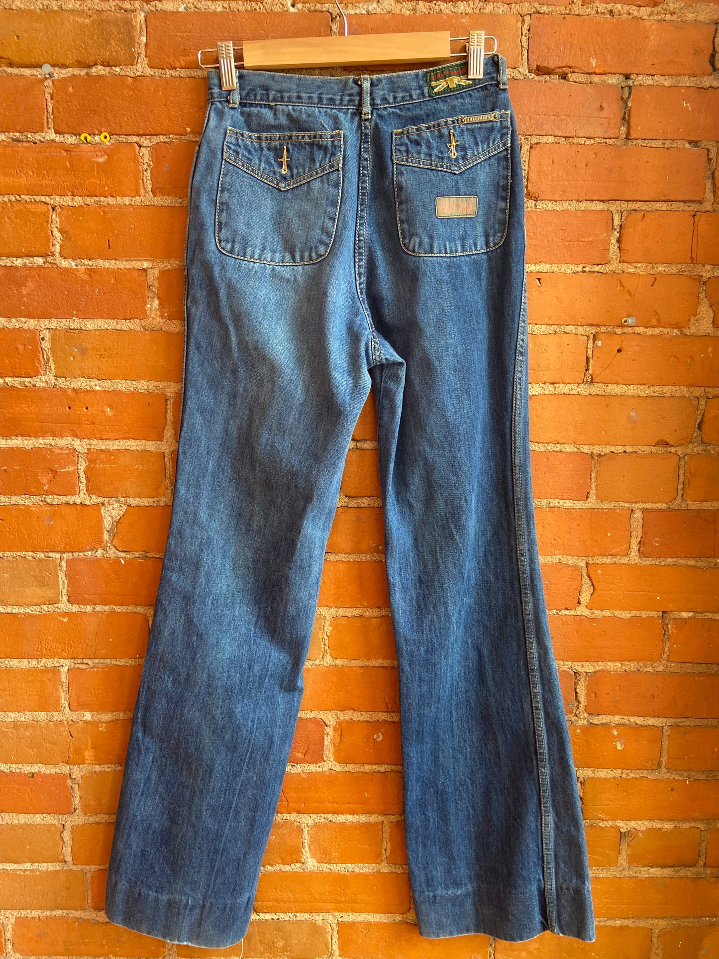 Brittania High-Waisted Wide Leg Denim