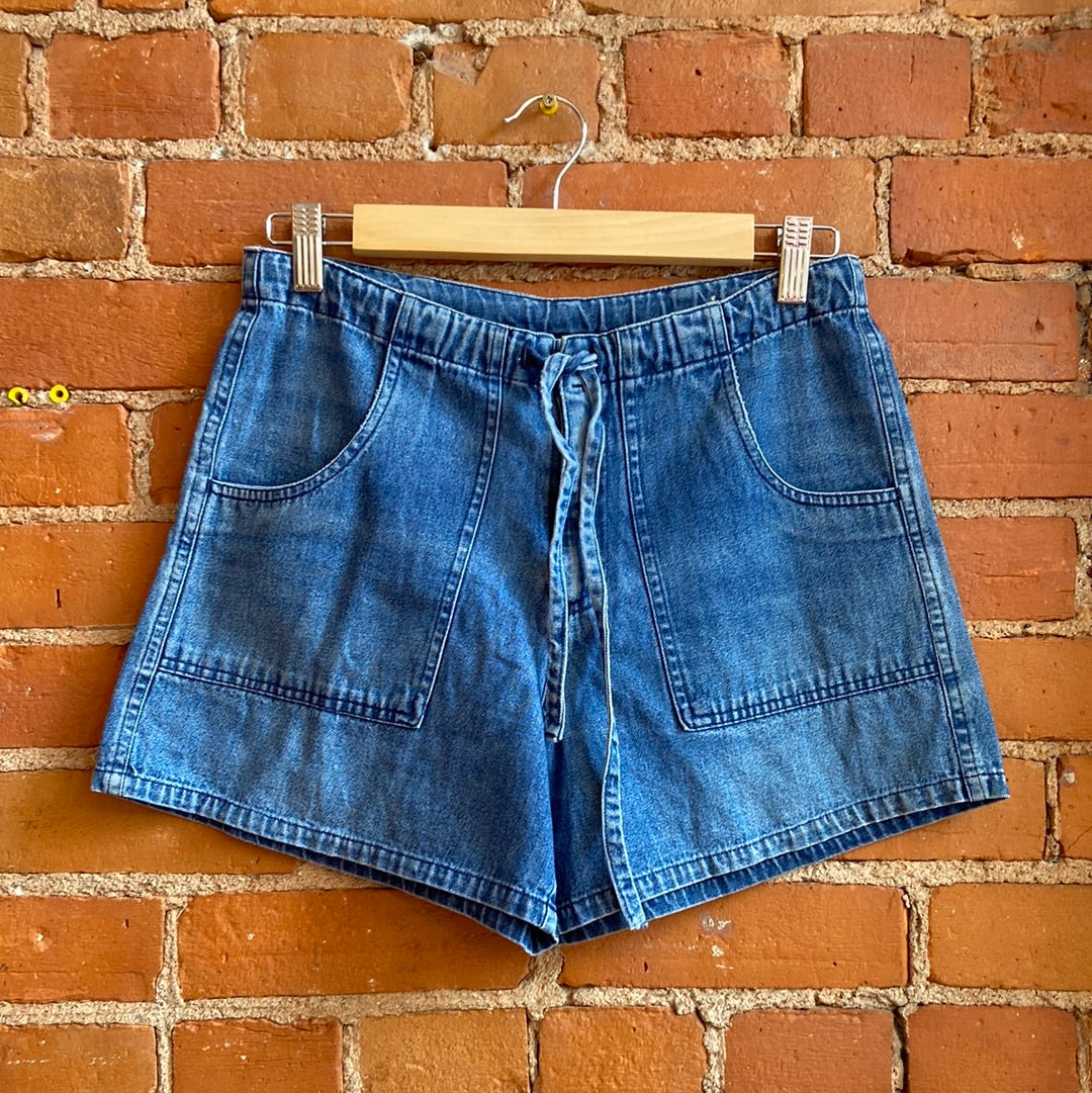 1990s Santa Barbara Mid Wash Denim Shorts