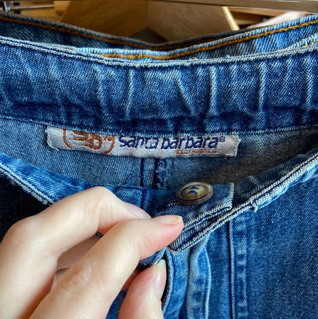 1990s Santa Barbara Mid Wash Denim Shorts