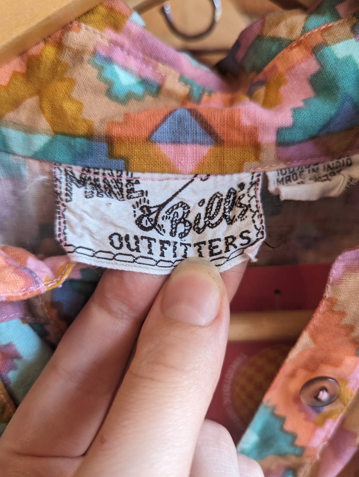 1980s Mine and Bill's Outfitters Western Style Button Up With Conchos