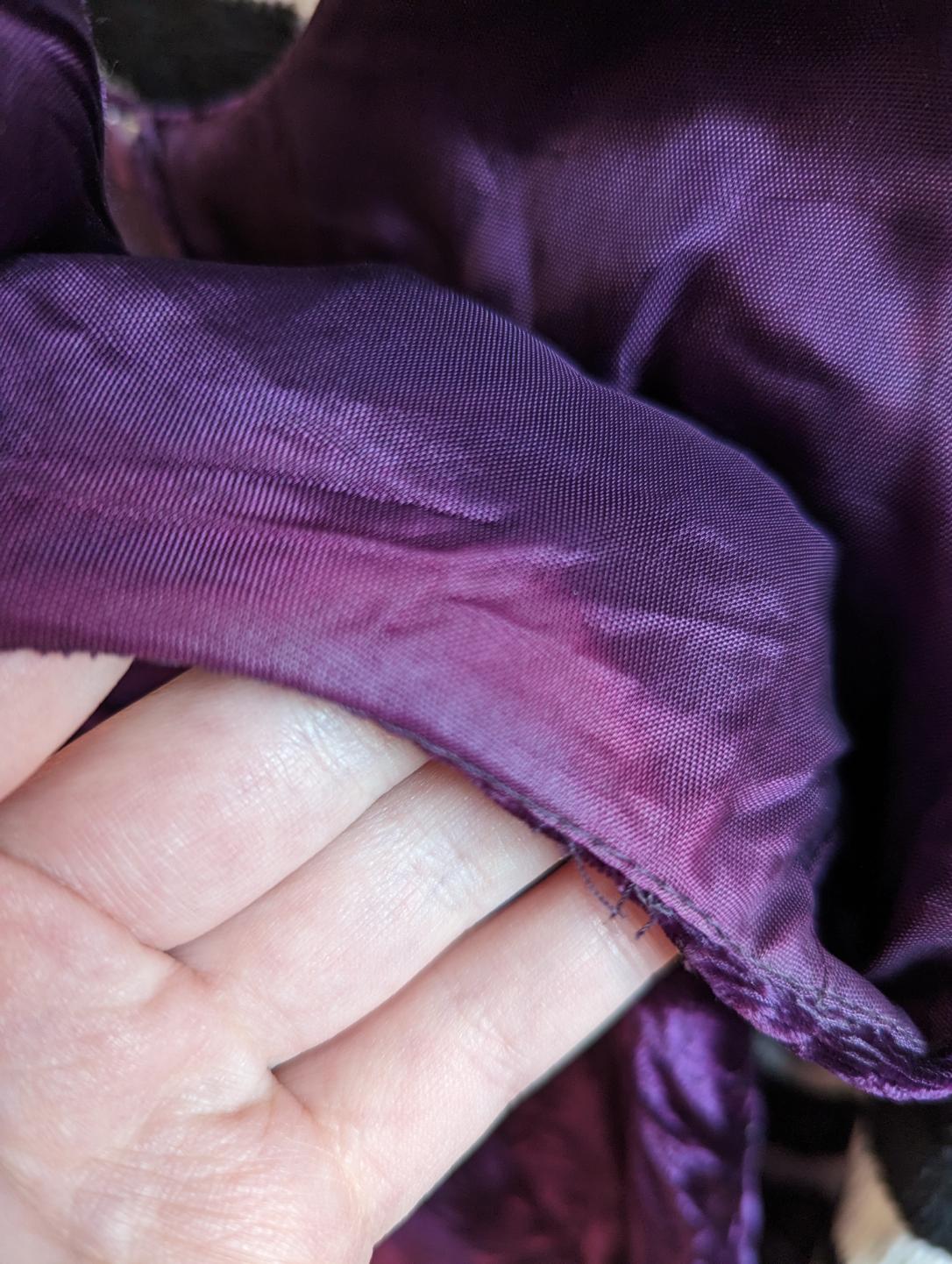 1990s Jump Aparel Co Dark Purple Velvet Dress