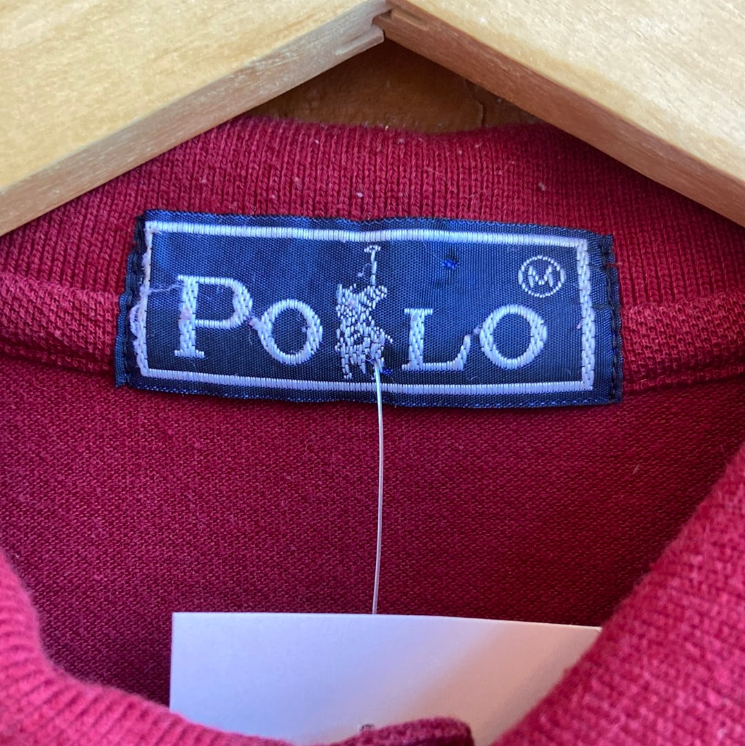 Burgundy Long-Sleeve Polo