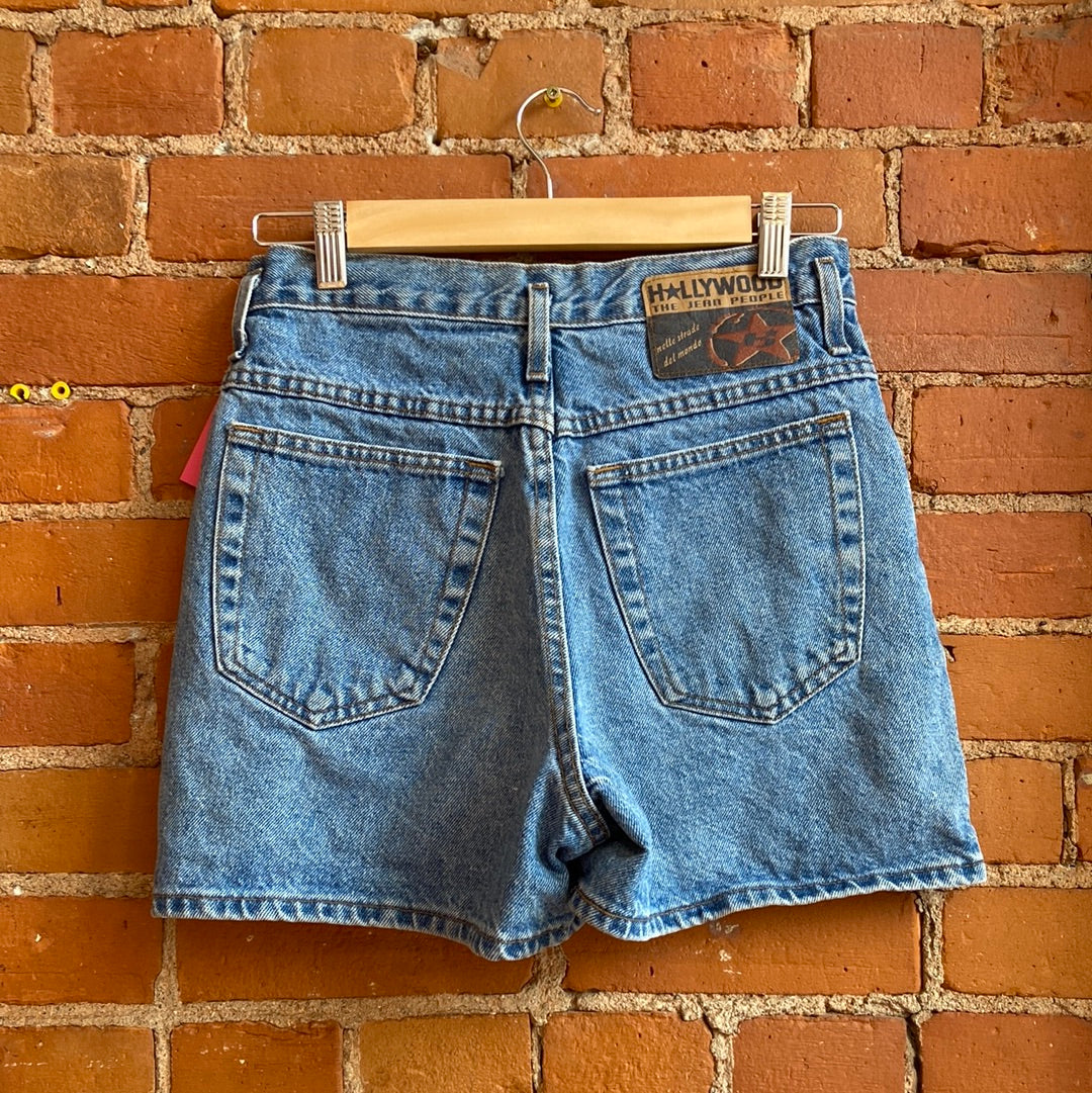 1990s Hollywood Light Wash Denim Shorts