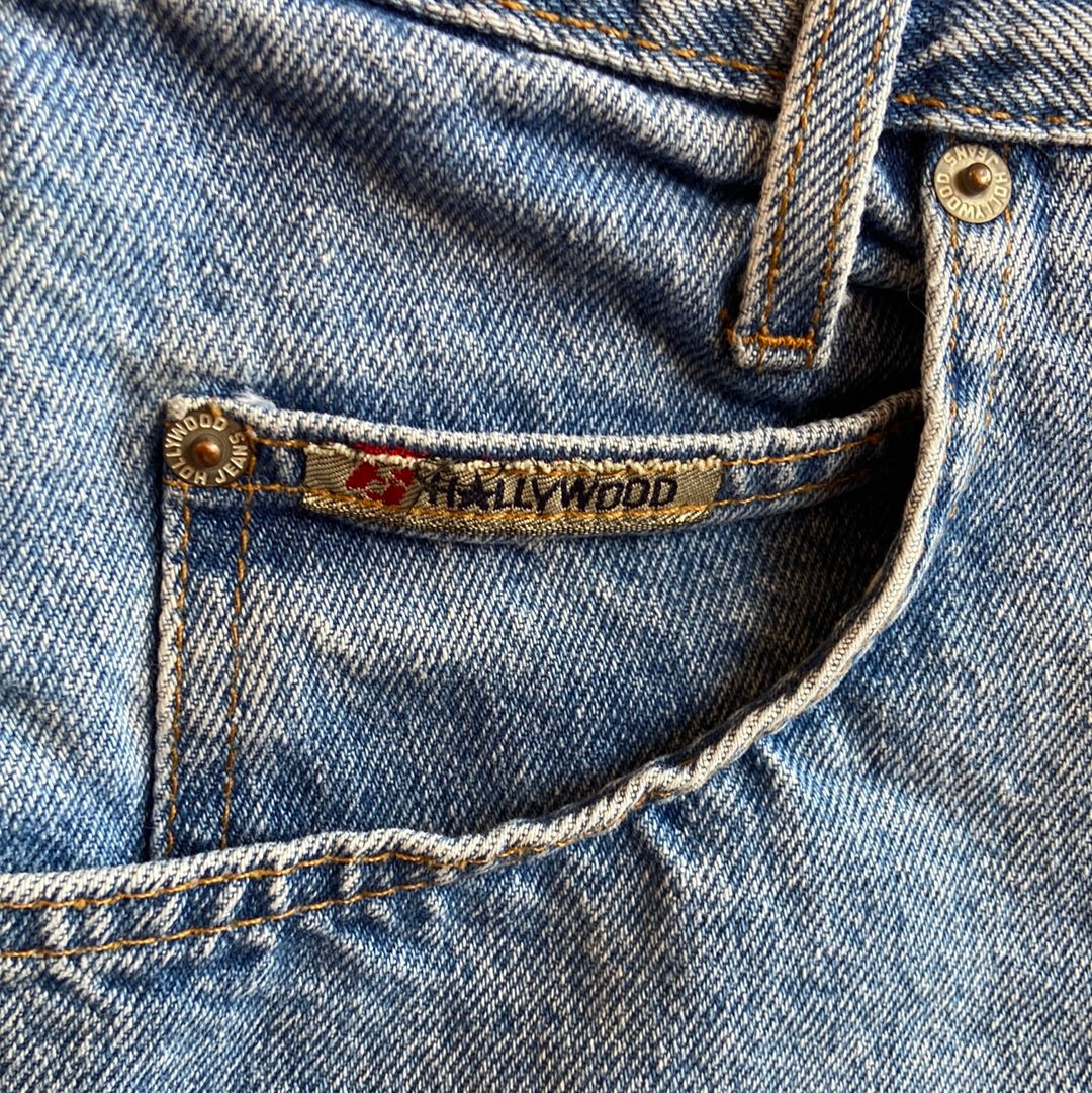 1990s Hollywood Light Wash Denim Shorts