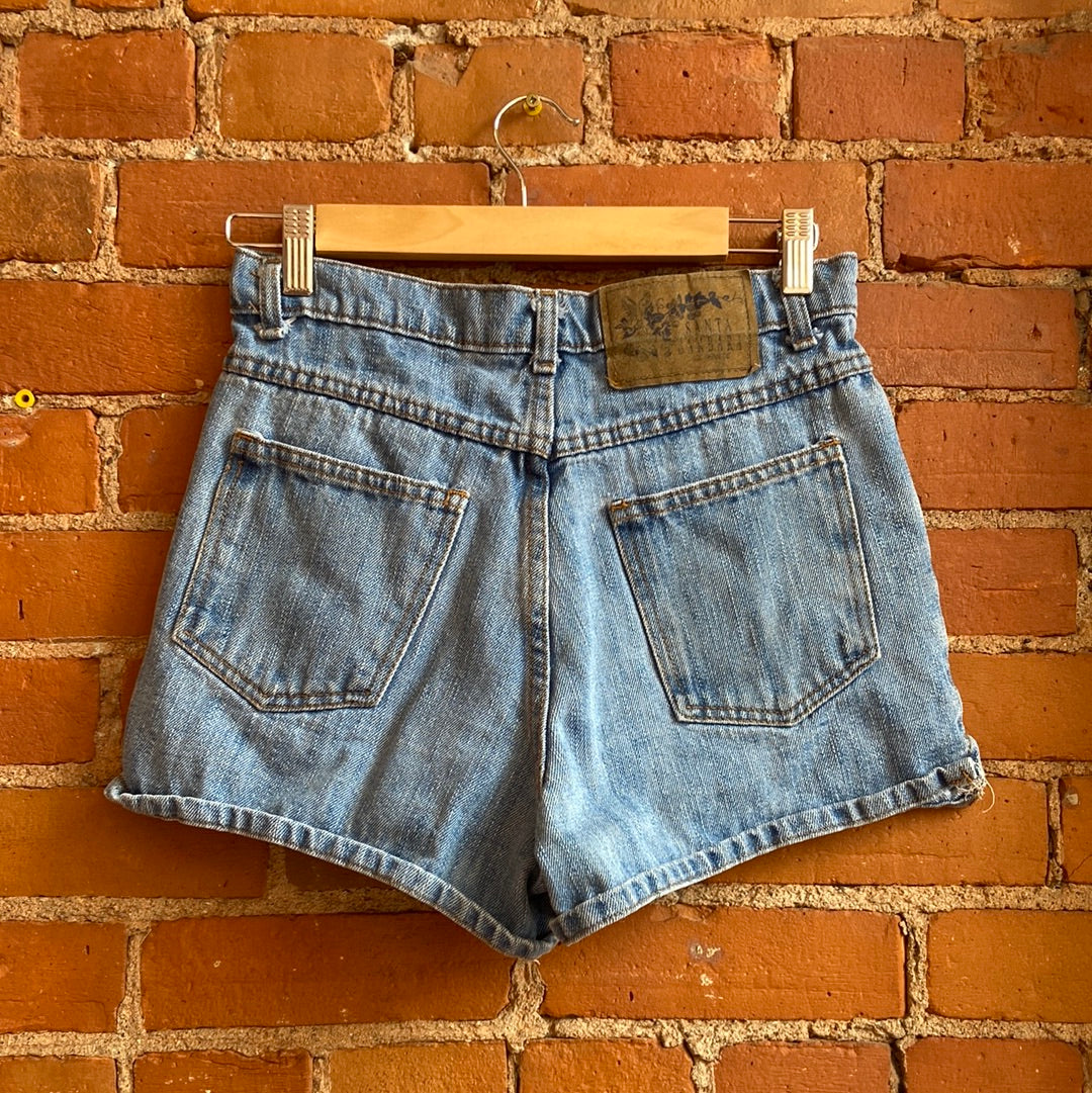 1990s Santa Barbara Light Wash Denim Shorts