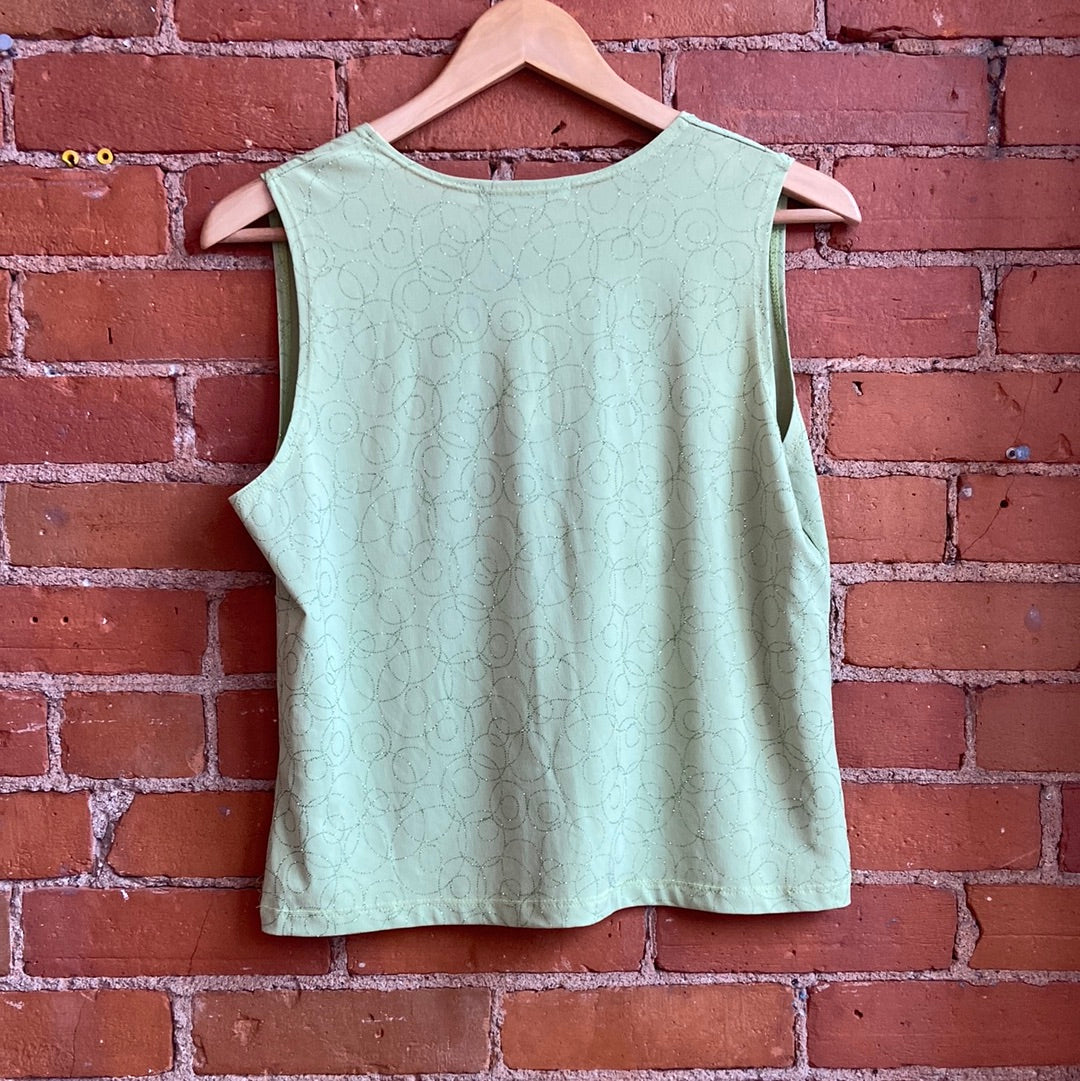 1990s Only Nine Green Sparkly Tank