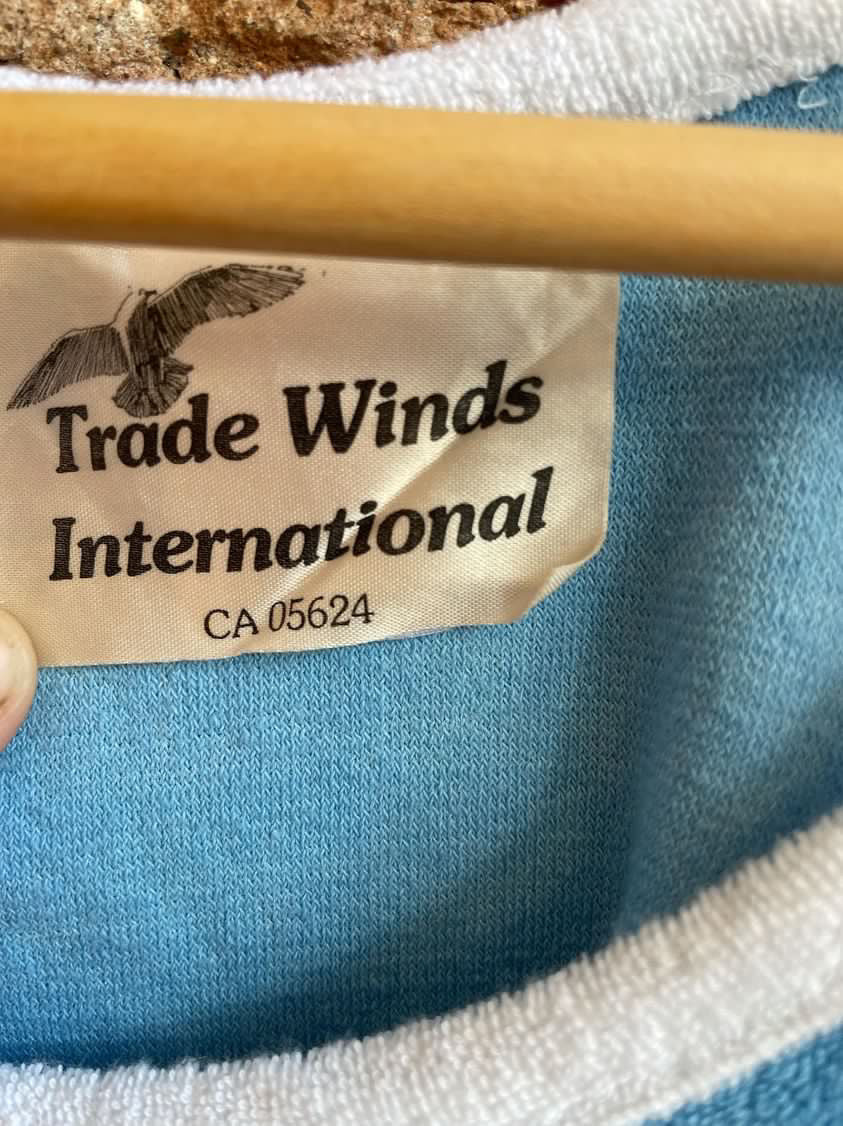 70’s Terry Cloth Baby Blue 2 Piece Set