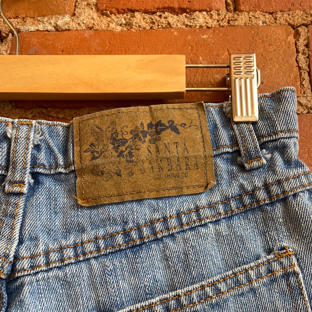 1990s Santa Barbara Light Wash Denim Shorts