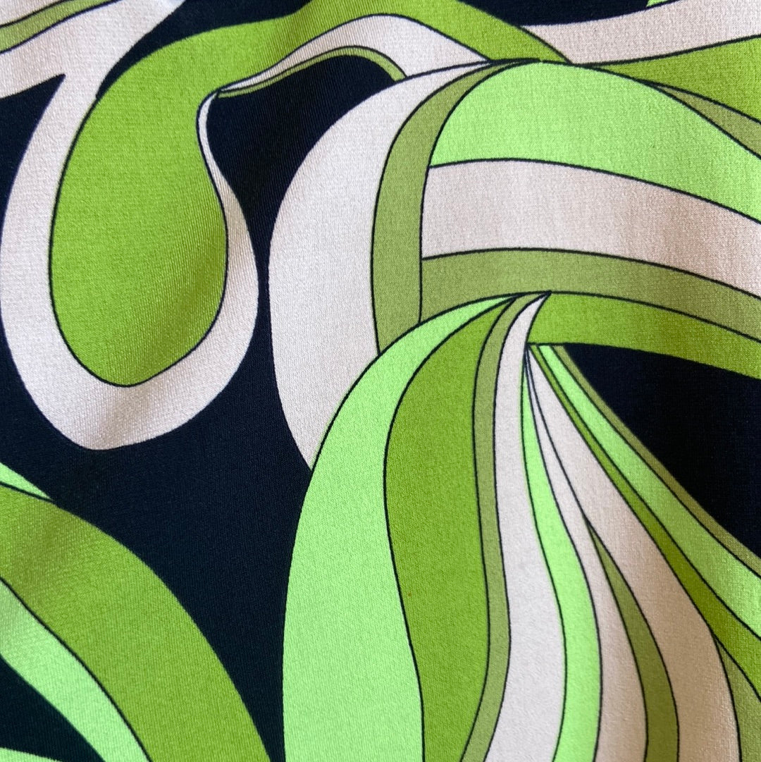 Green Y2K Pucci-esque Top