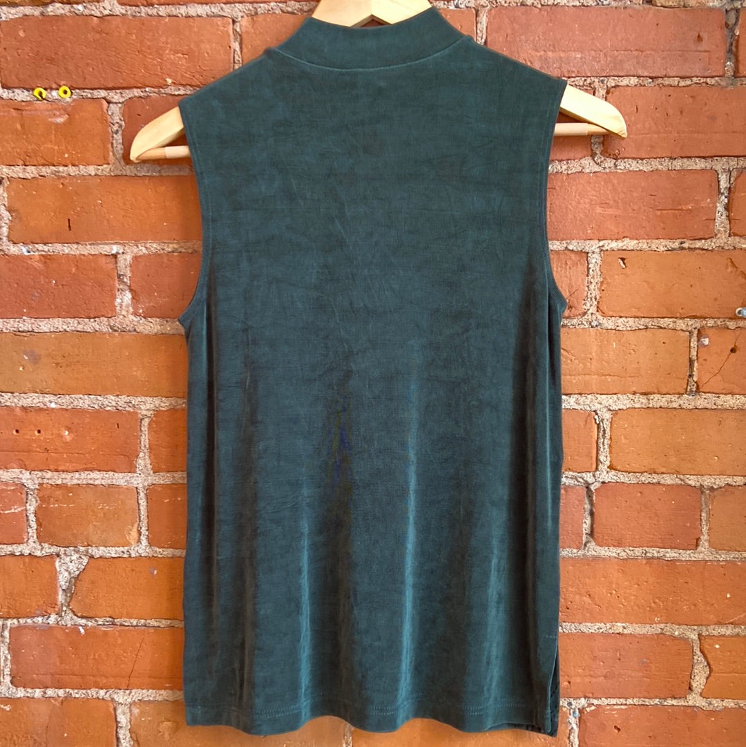 Slinky Green Celestial Mockneck Tank