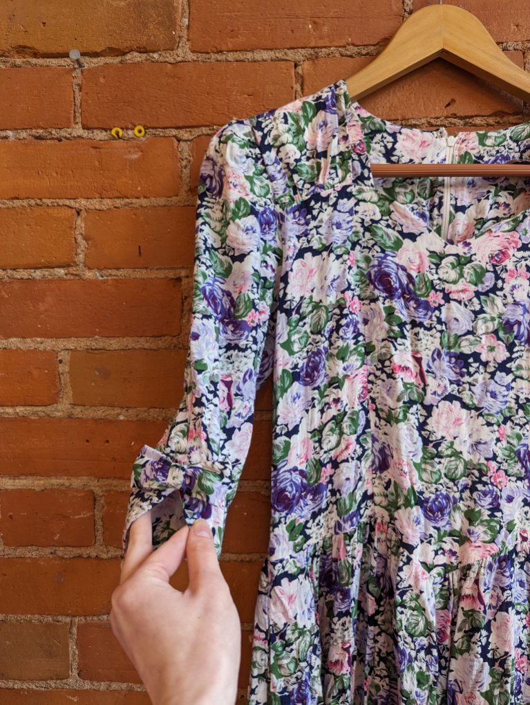 1980s Petites by Nu-Mode Floral Dress