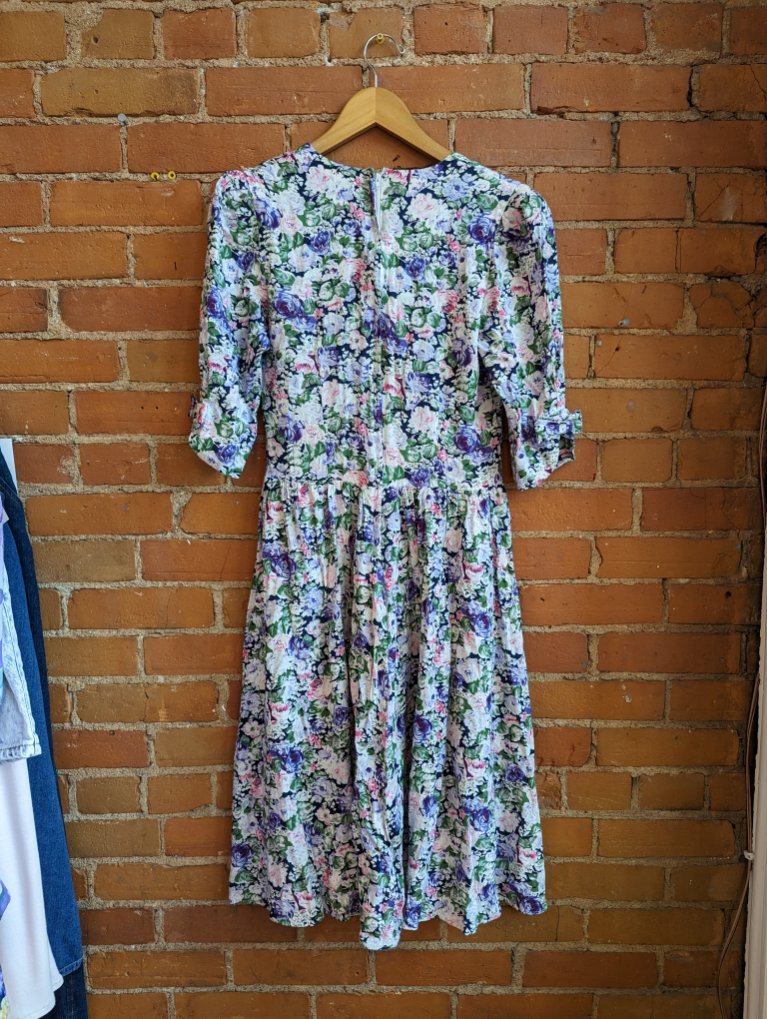 1980s Petites by Nu-Mode Floral Dress