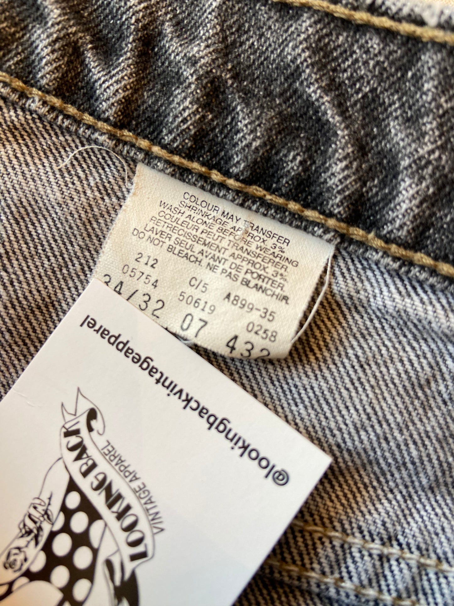 Grey Wash Orange Tab Levi’s Denim