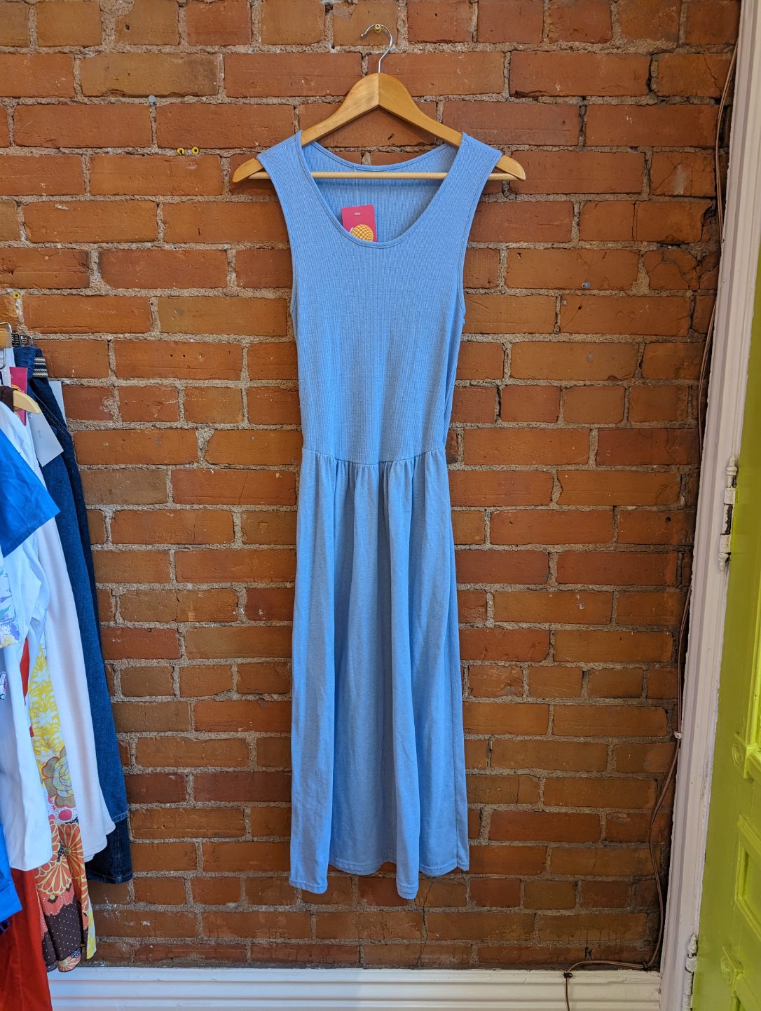 1970s Blue Maxi Dress