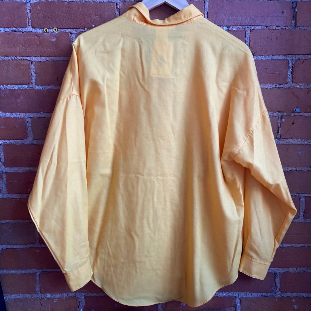 1980s Impromptu Golden Yellow Button Down Shirt